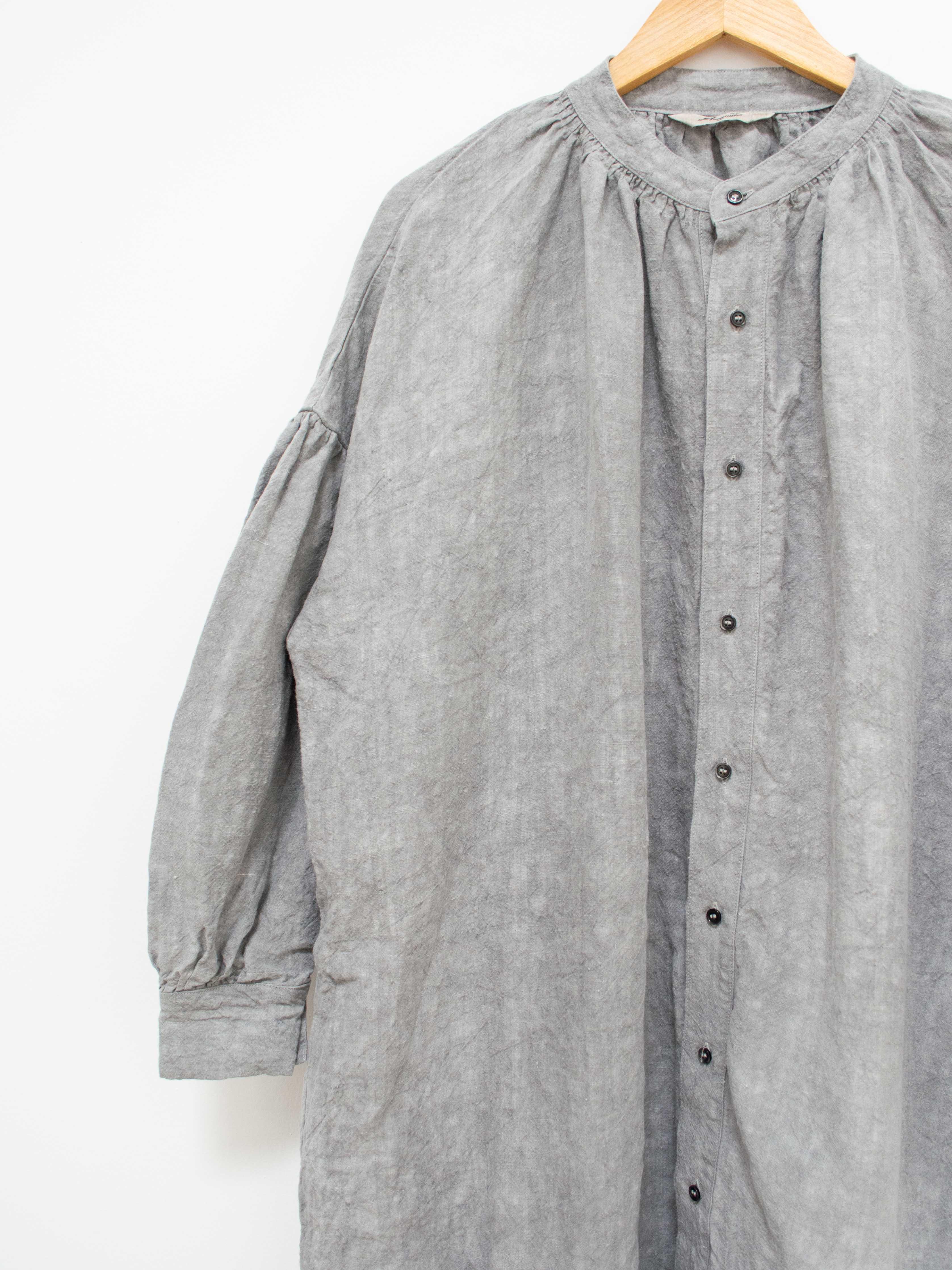 Namu Shop - Ichi Antiquites Linen Shirt Dress - SUMI Light