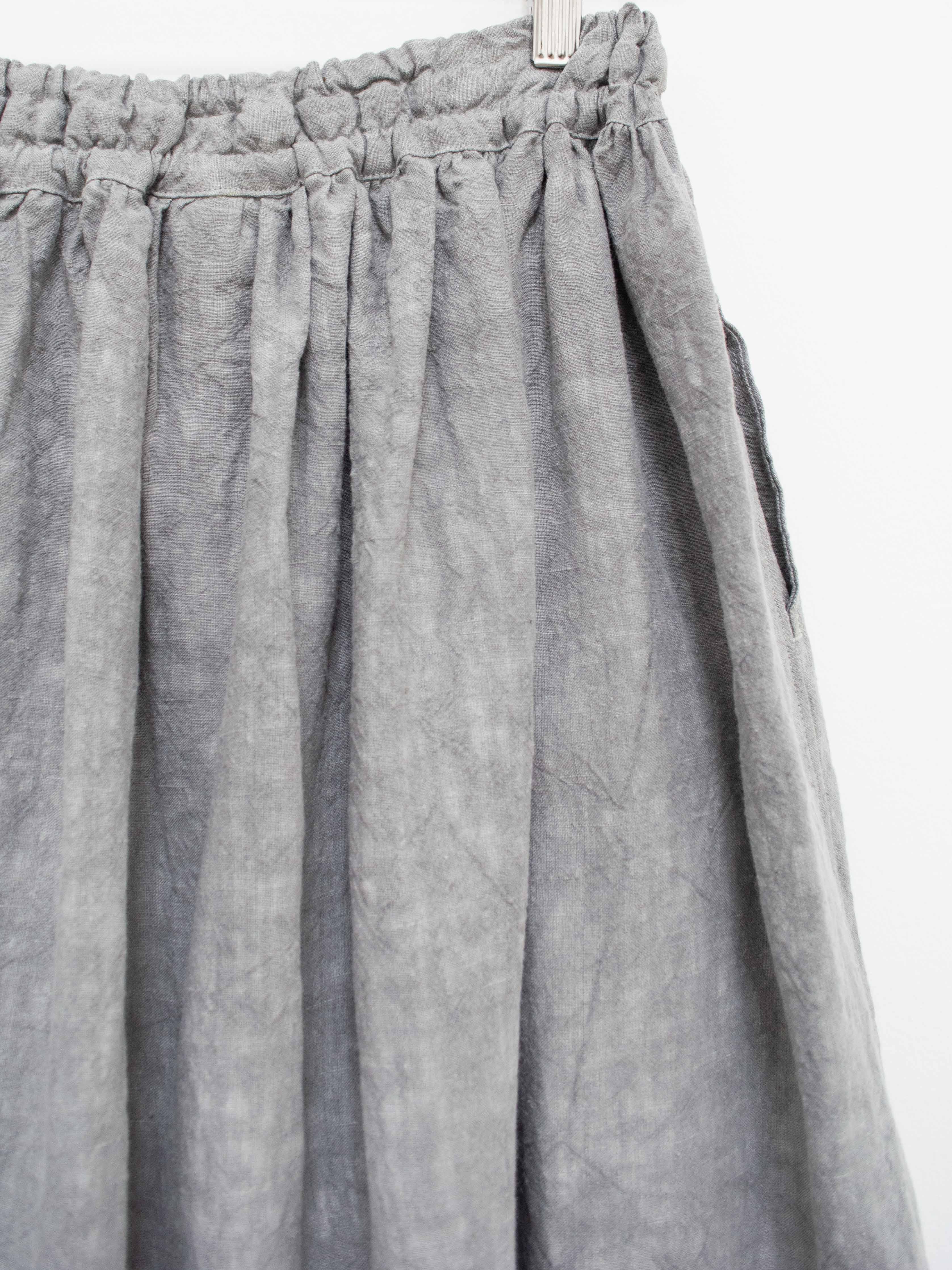 Namu Shop - Ichi Antiquites Linen Skirt - SUMI Light