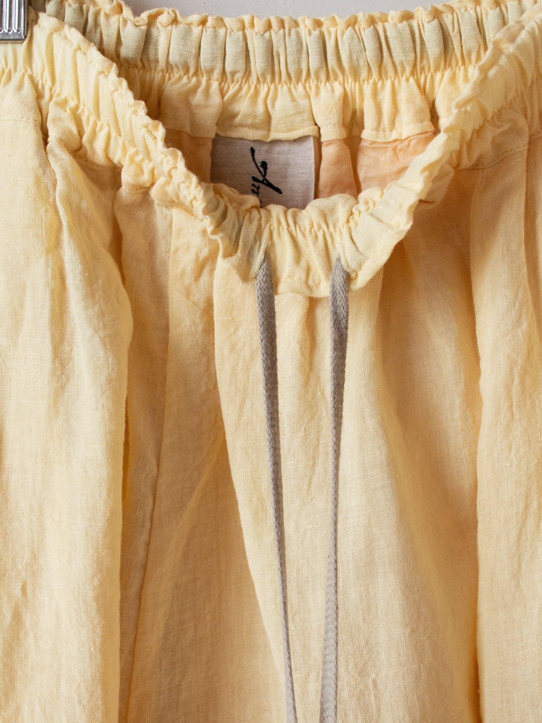 Namu Shop - Ichi Antiquites Linen Skirt - Yellow