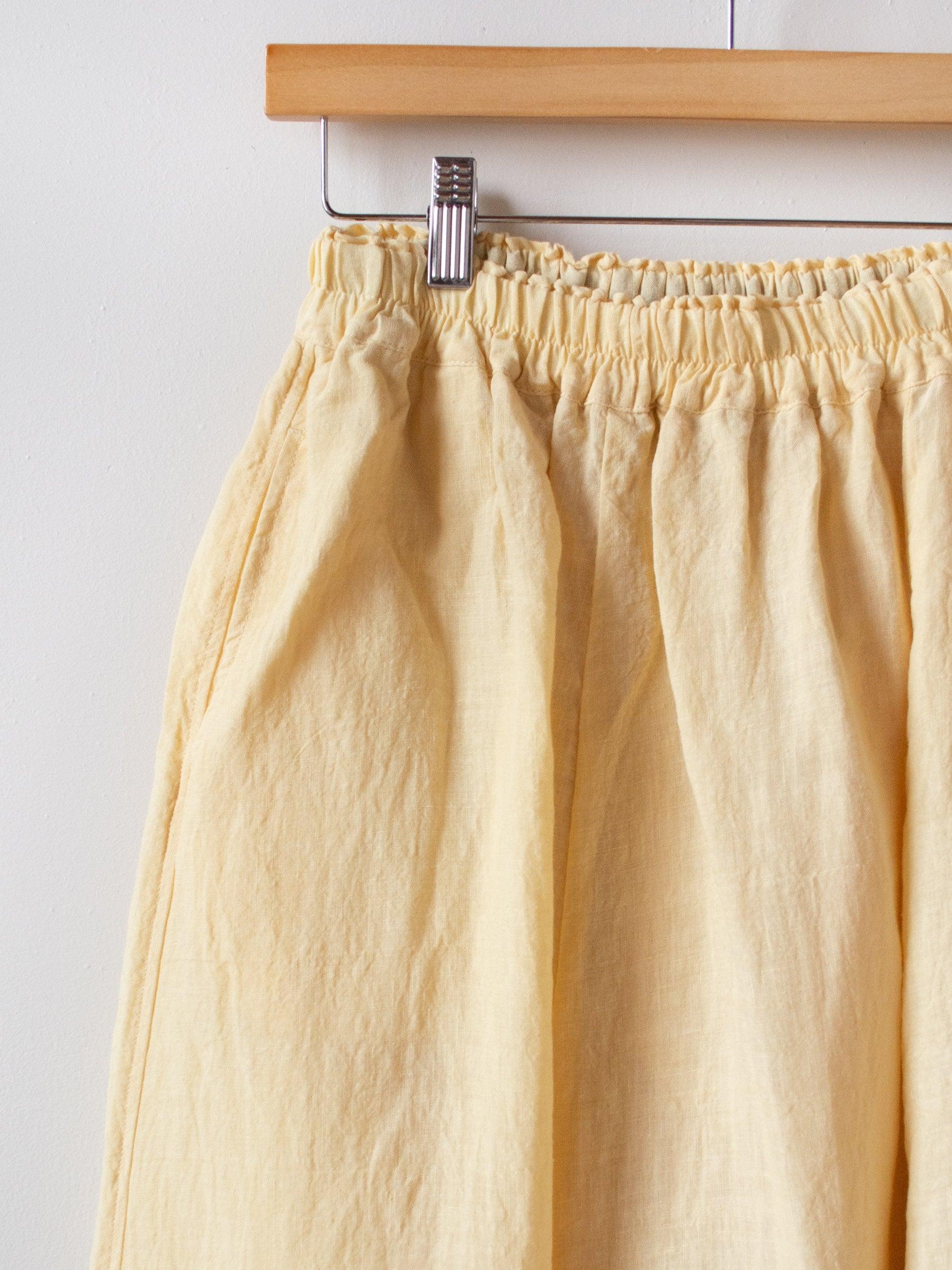 Namu Shop - Ichi Antiquites Linen Skirt - Yellow