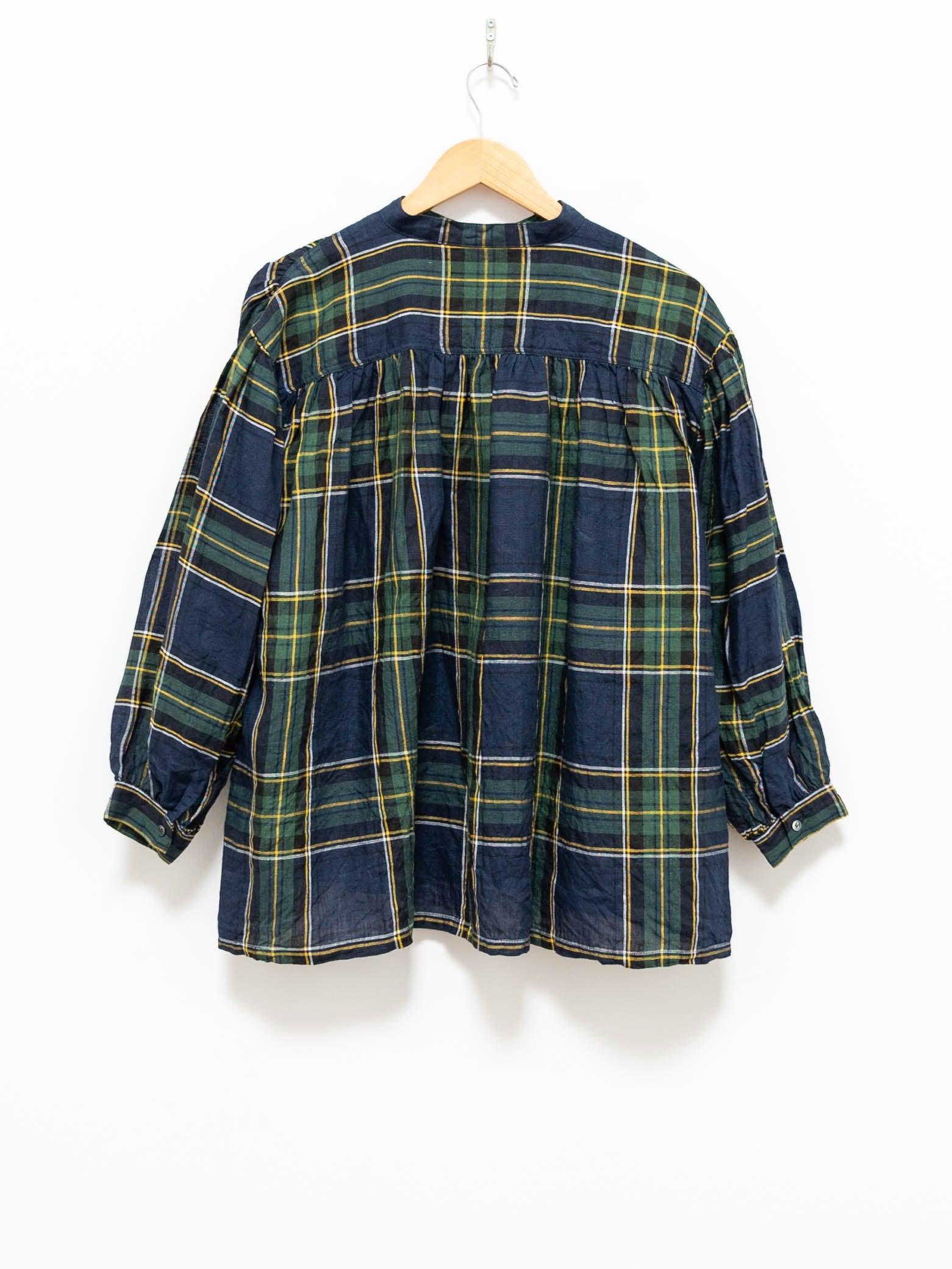 Namu Shop - Ichi Antiquites Linen Tartan Shirt - Black Watch