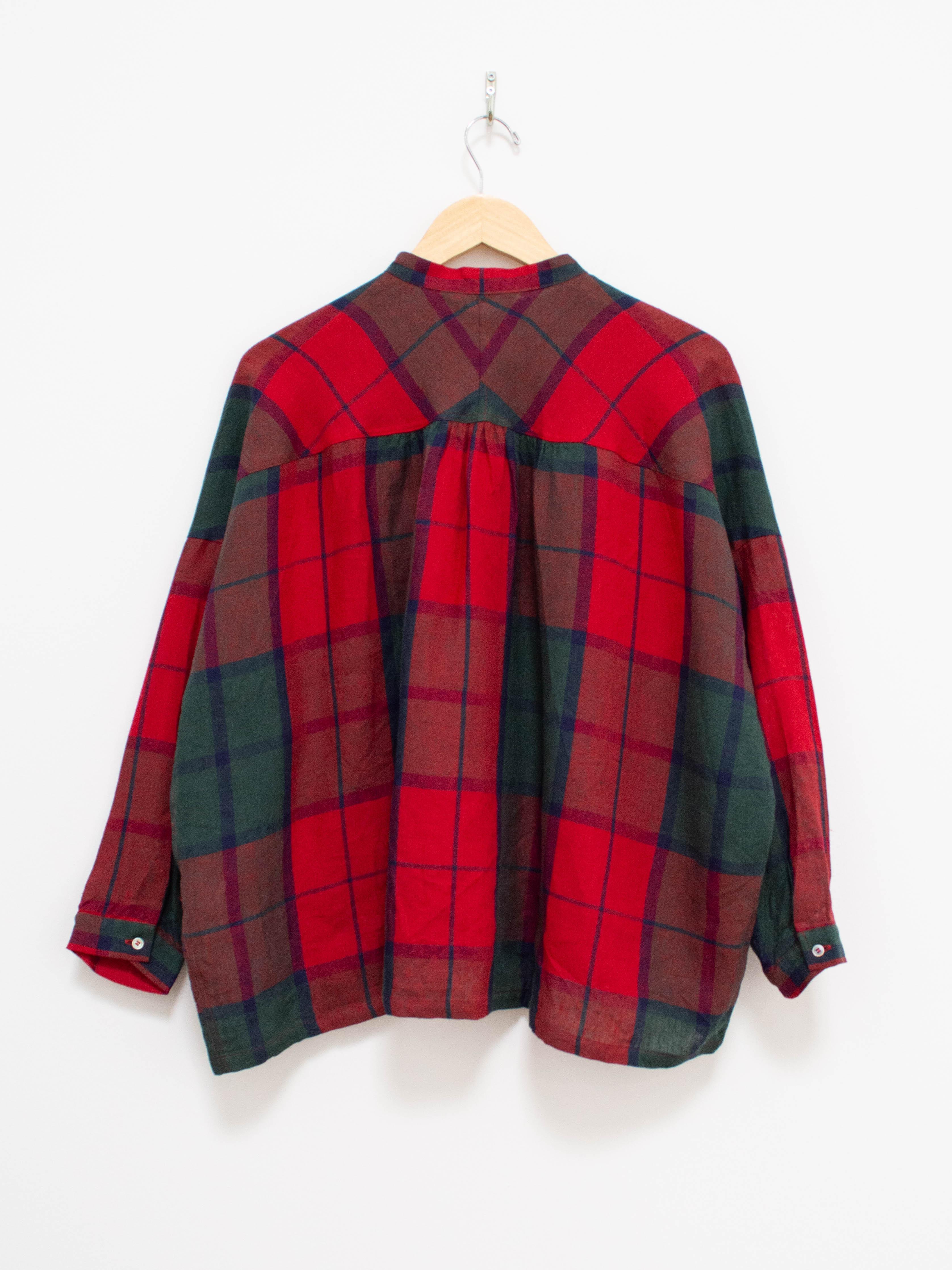 Namu Shop - Ichi Antiquites Linen Tartan Shirt - Red
