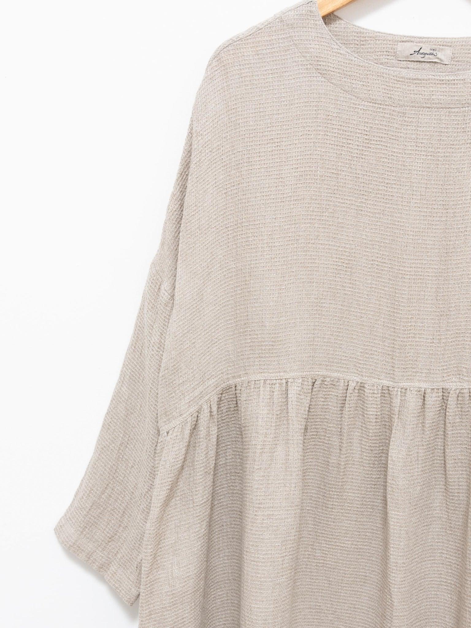 Namu Shop - Ichi Antiquites Linen Waffle Dress - Natural
