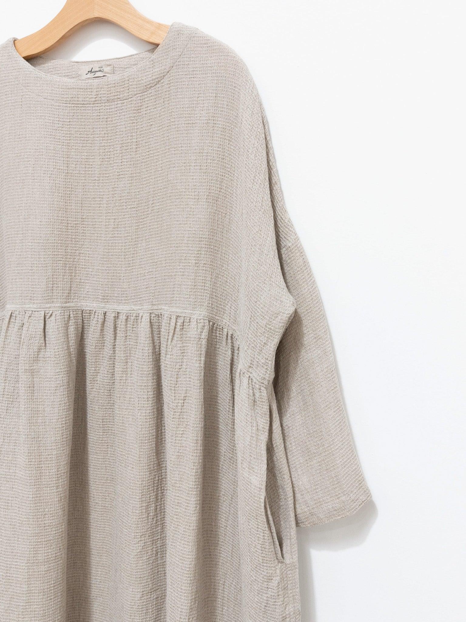 Namu Shop - Ichi Antiquites Linen Waffle Dress - Natural