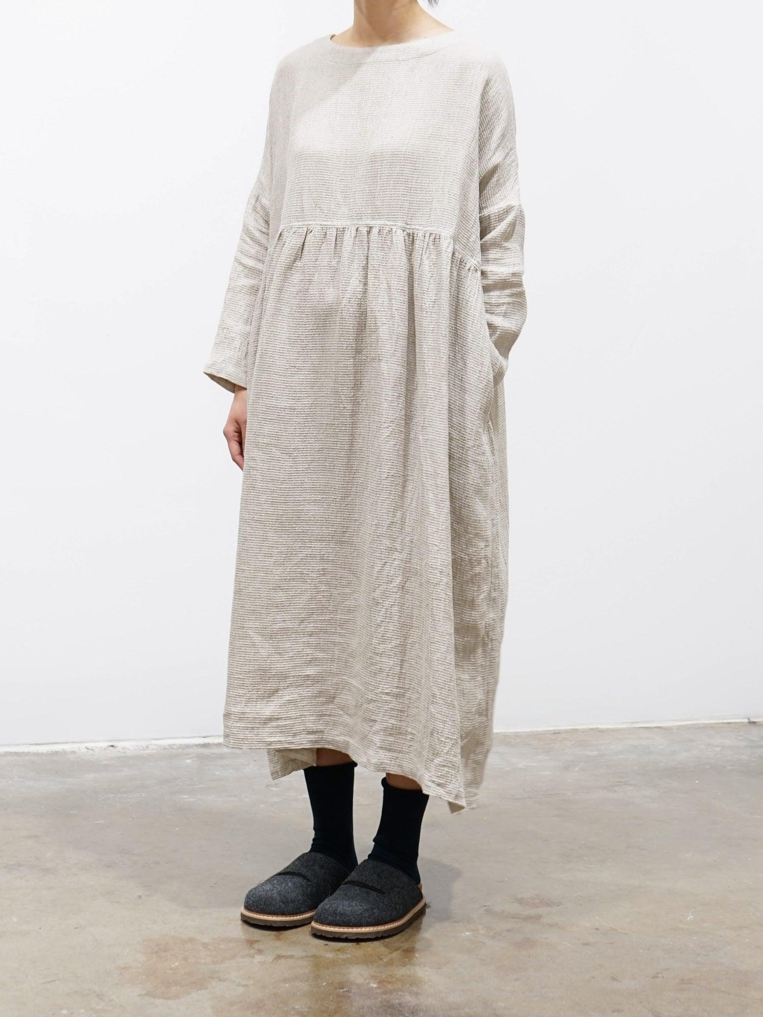 Namu Shop - Ichi Antiquites Linen Waffle Dress - Natural