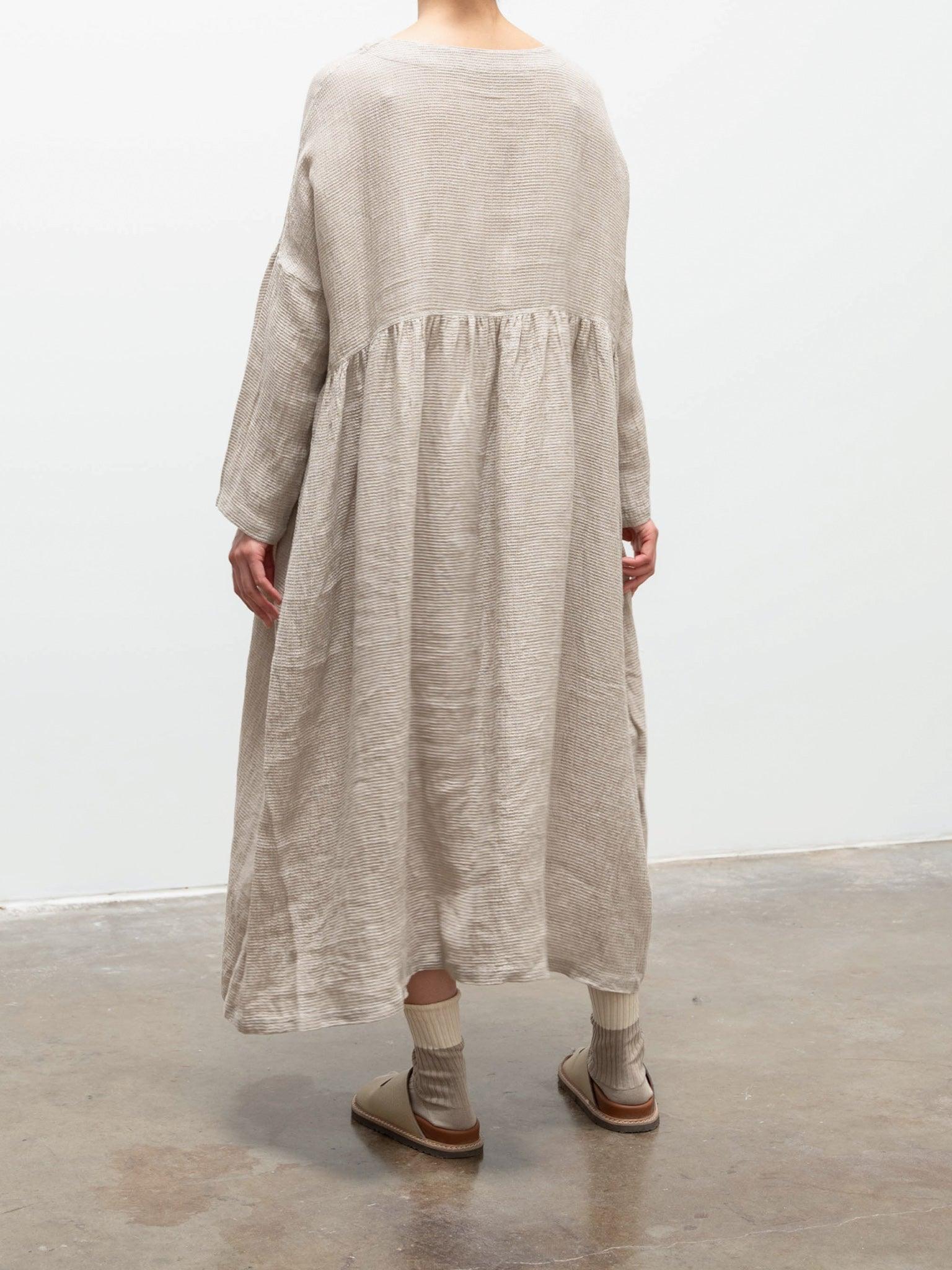 Namu Shop - Ichi Antiquites Linen Waffle Dress - Natural