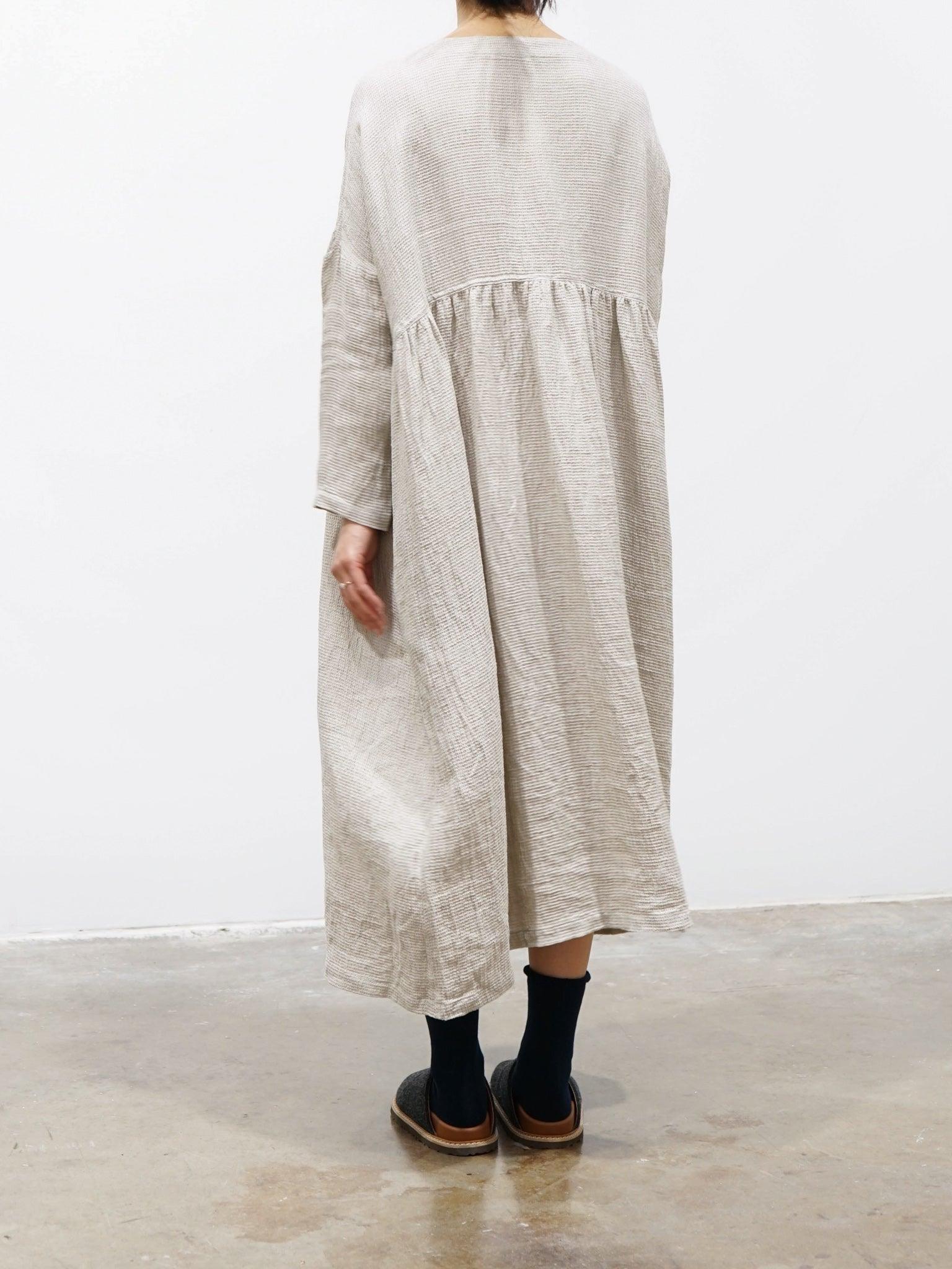 Namu Shop - Ichi Antiquites Linen Waffle Dress - Natural