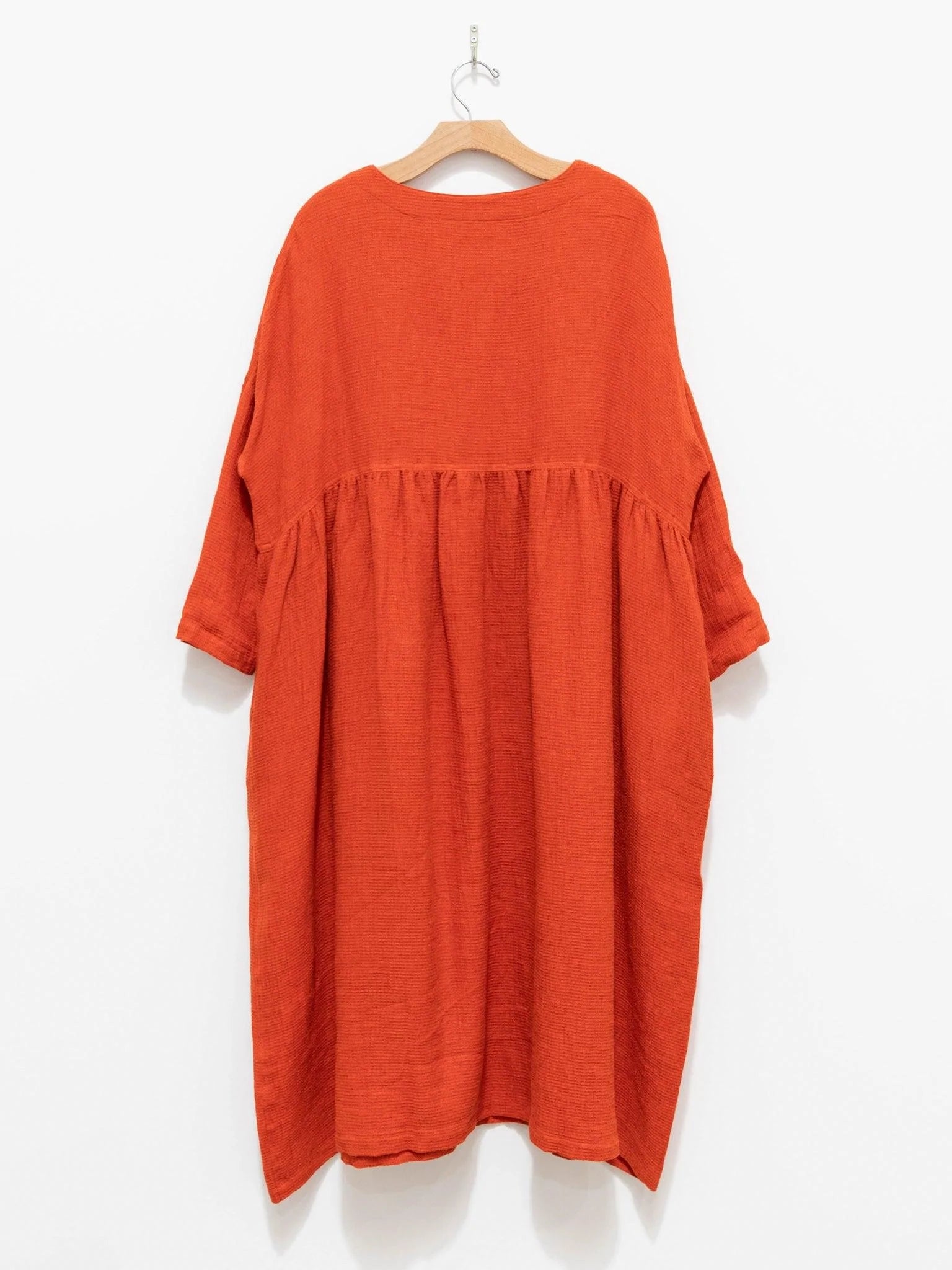 Namu Shop - Ichi Antiquites Linen Waffle Dress - Orange