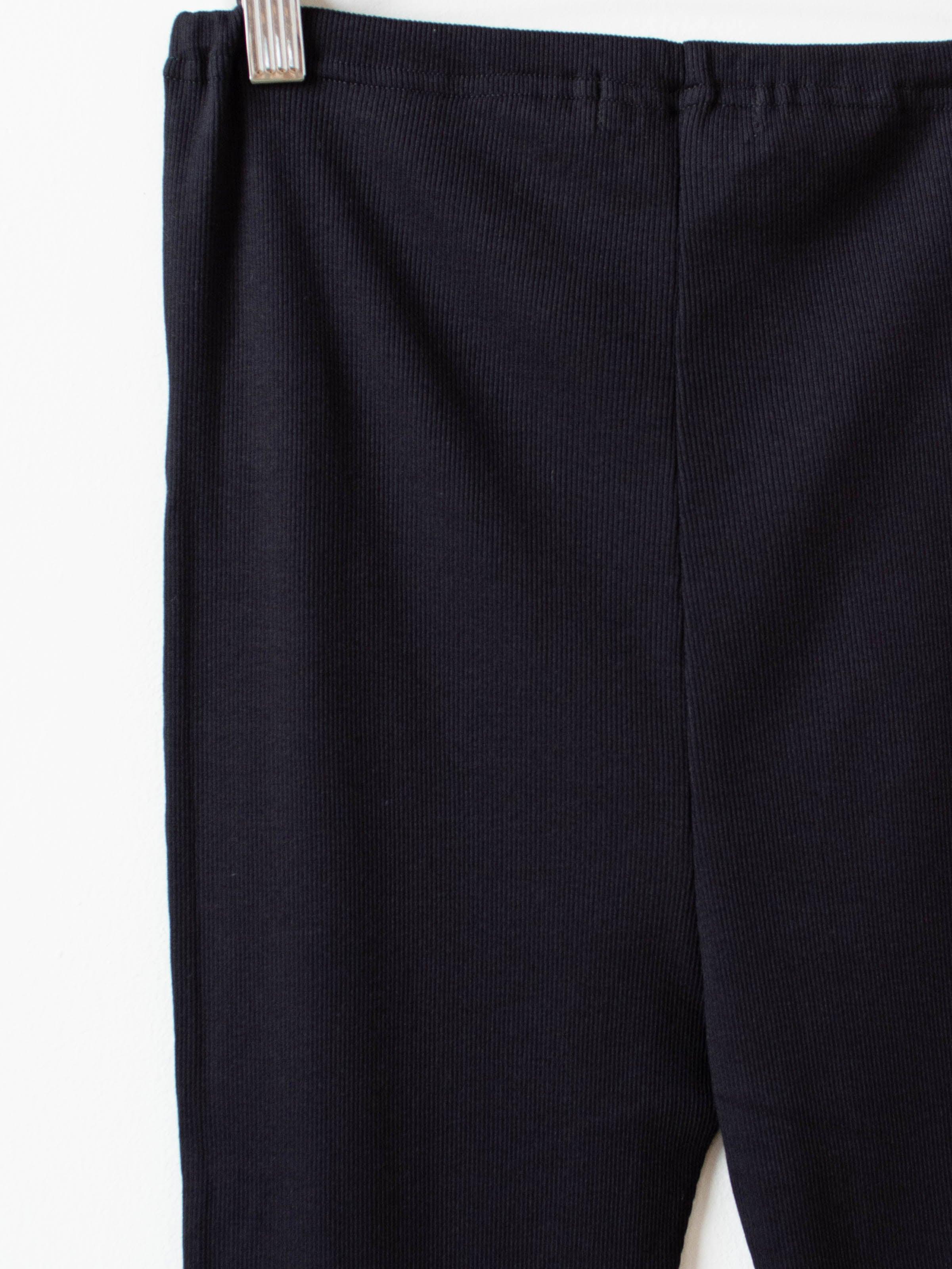 Namu Shop - Ichi Antiquites Rib Cotton Silk Leggings - Black