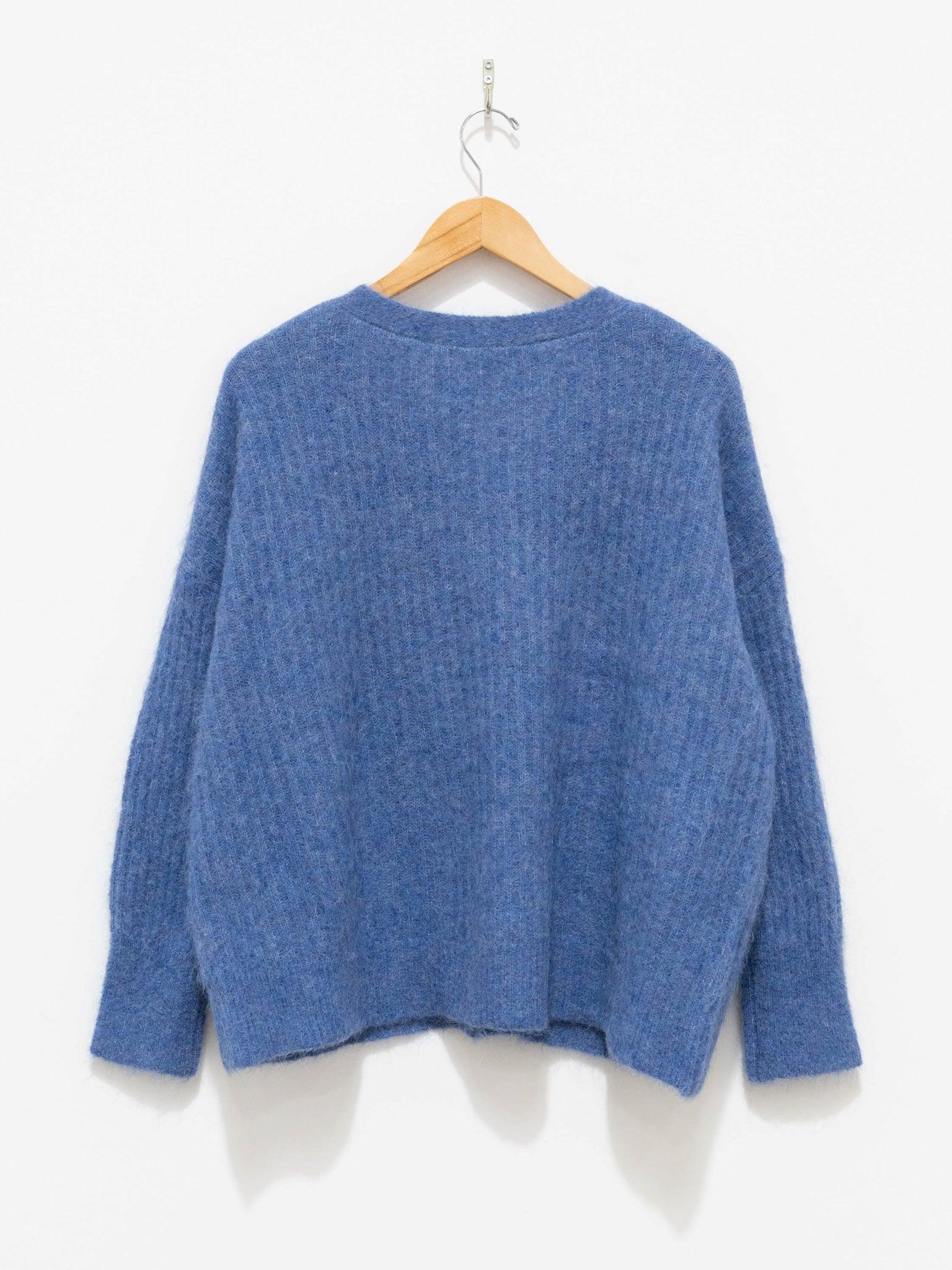 Namu Shop - Ichi Antiquites Rib Stitch Cardigan - Blue