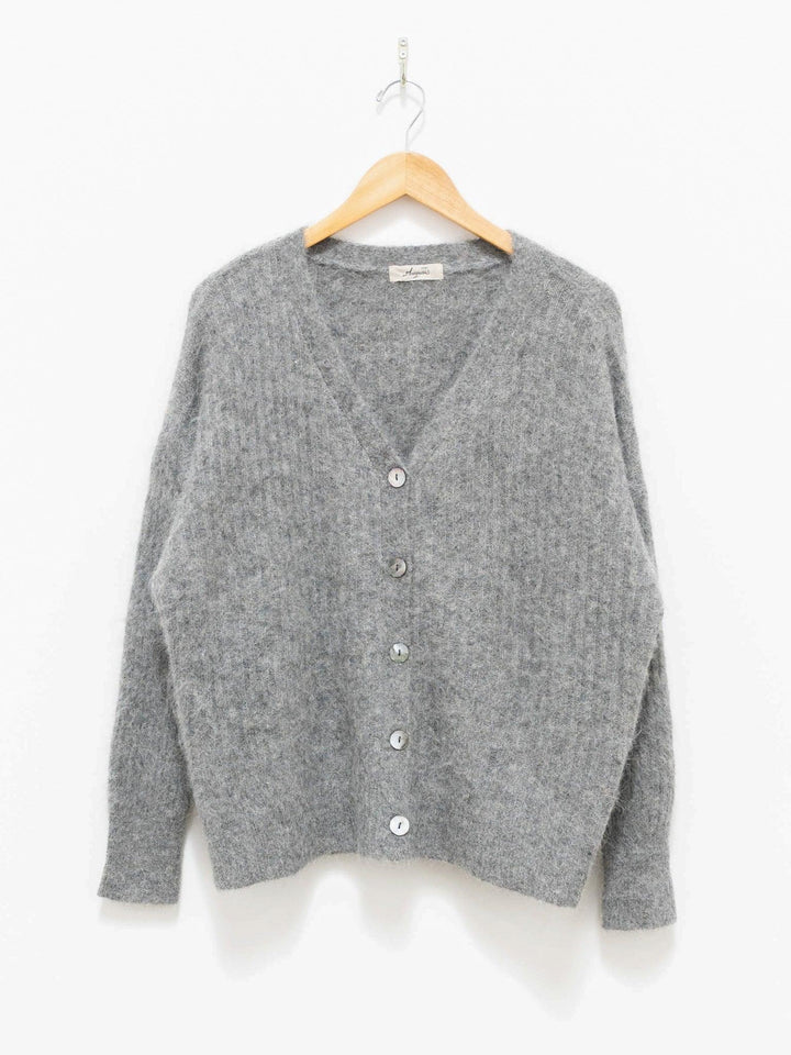 Namu Shop - Ichi Antiquites Rib Stitch Cardigan - Gray