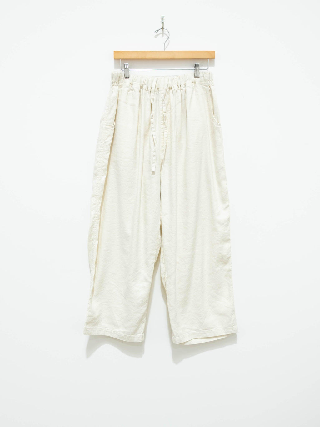 Namu Shop - Ichi Antiquites Silk / Linen Twill Pants - White