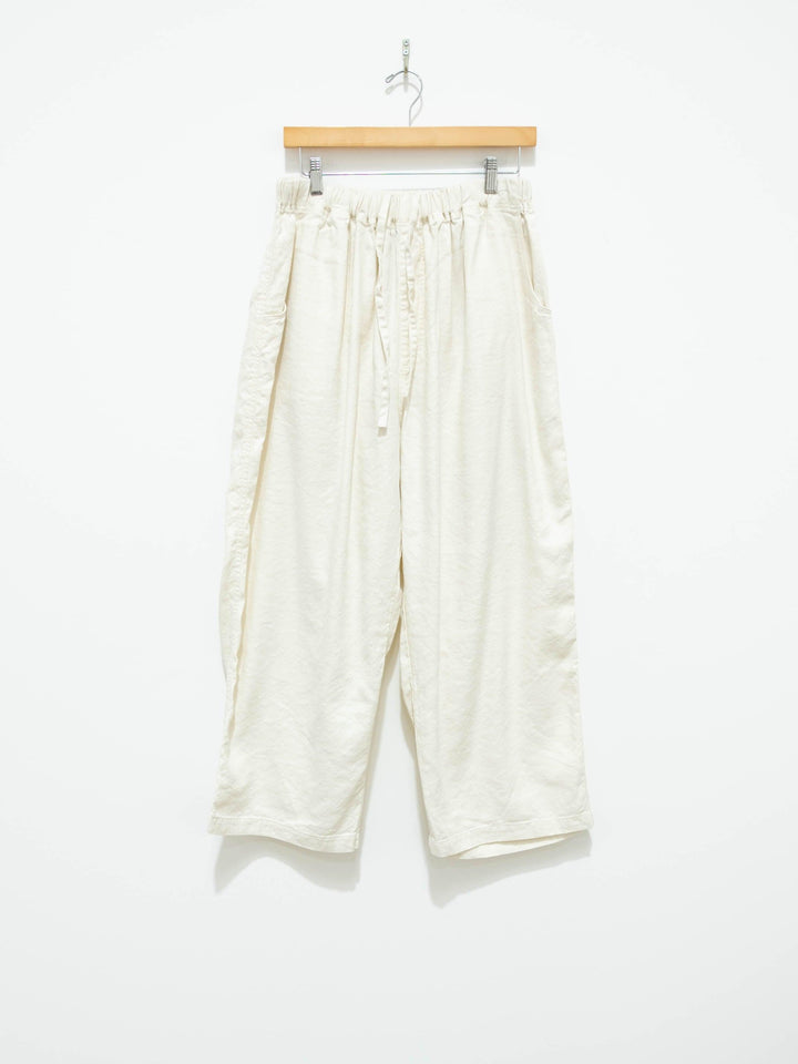 Namu Shop - Ichi Antiquites Silk / Linen Twill Pants - White