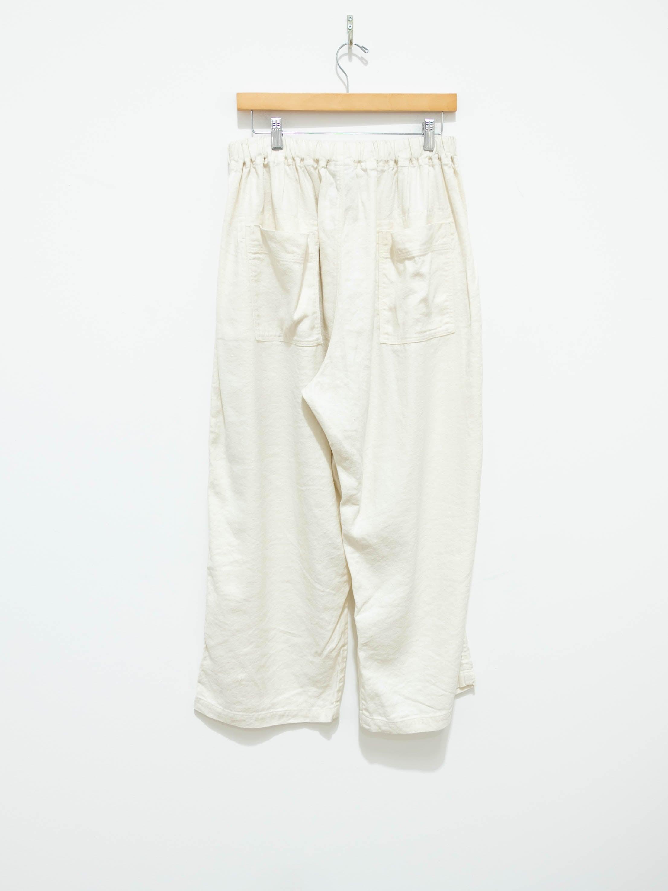 Namu Shop - Ichi Antiquites Silk / Linen Twill Pants - White