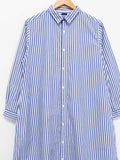 Namu Shop - Ichi Antiquites Typewriter BD Shirt Dress - Blue Stripes