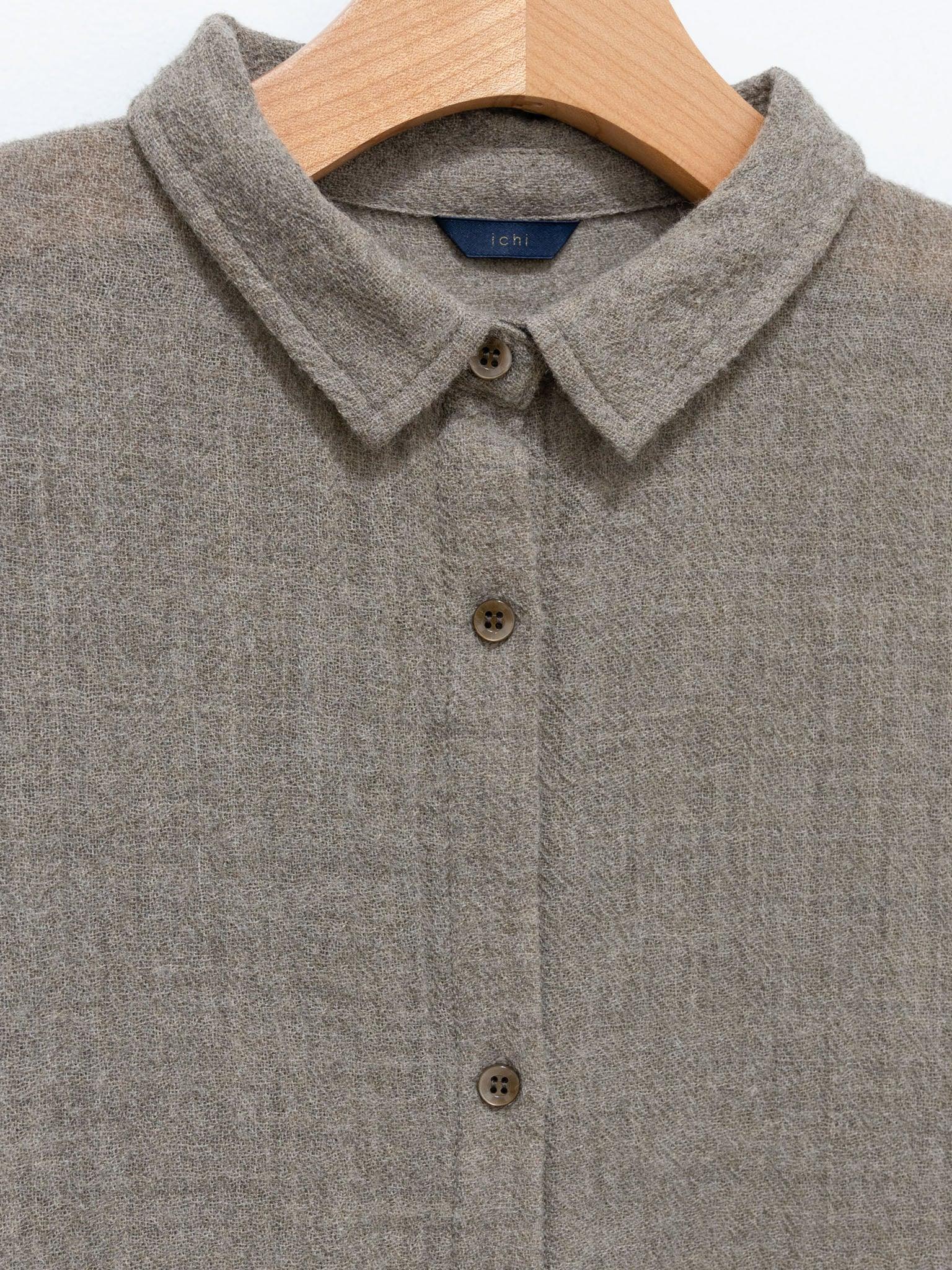 Namu Shop - Ichi Antiquites Wool Shirt Dress - Beige