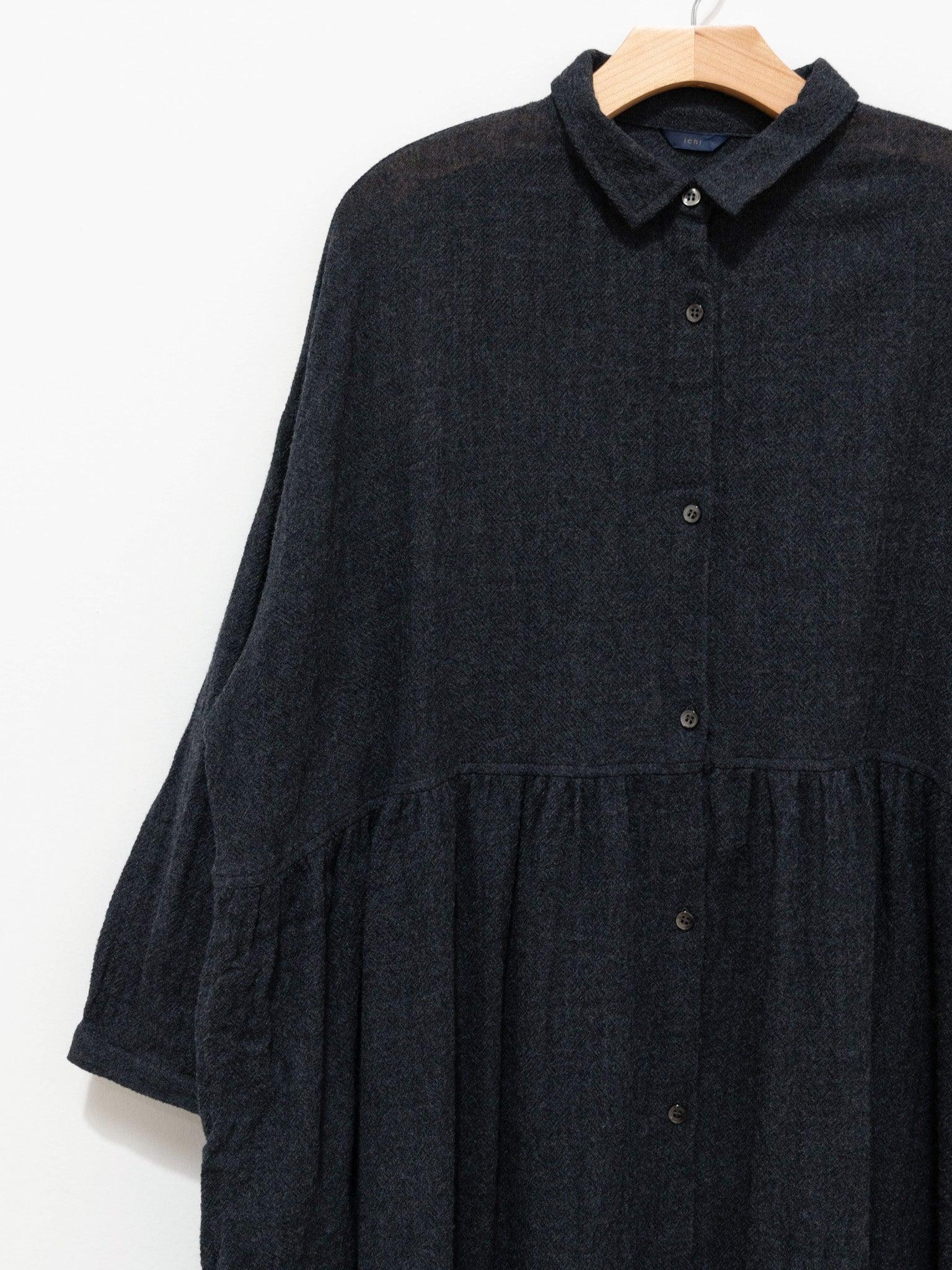Namu Shop - Ichi Antiquites Wool Shirt Dress - Charcoal