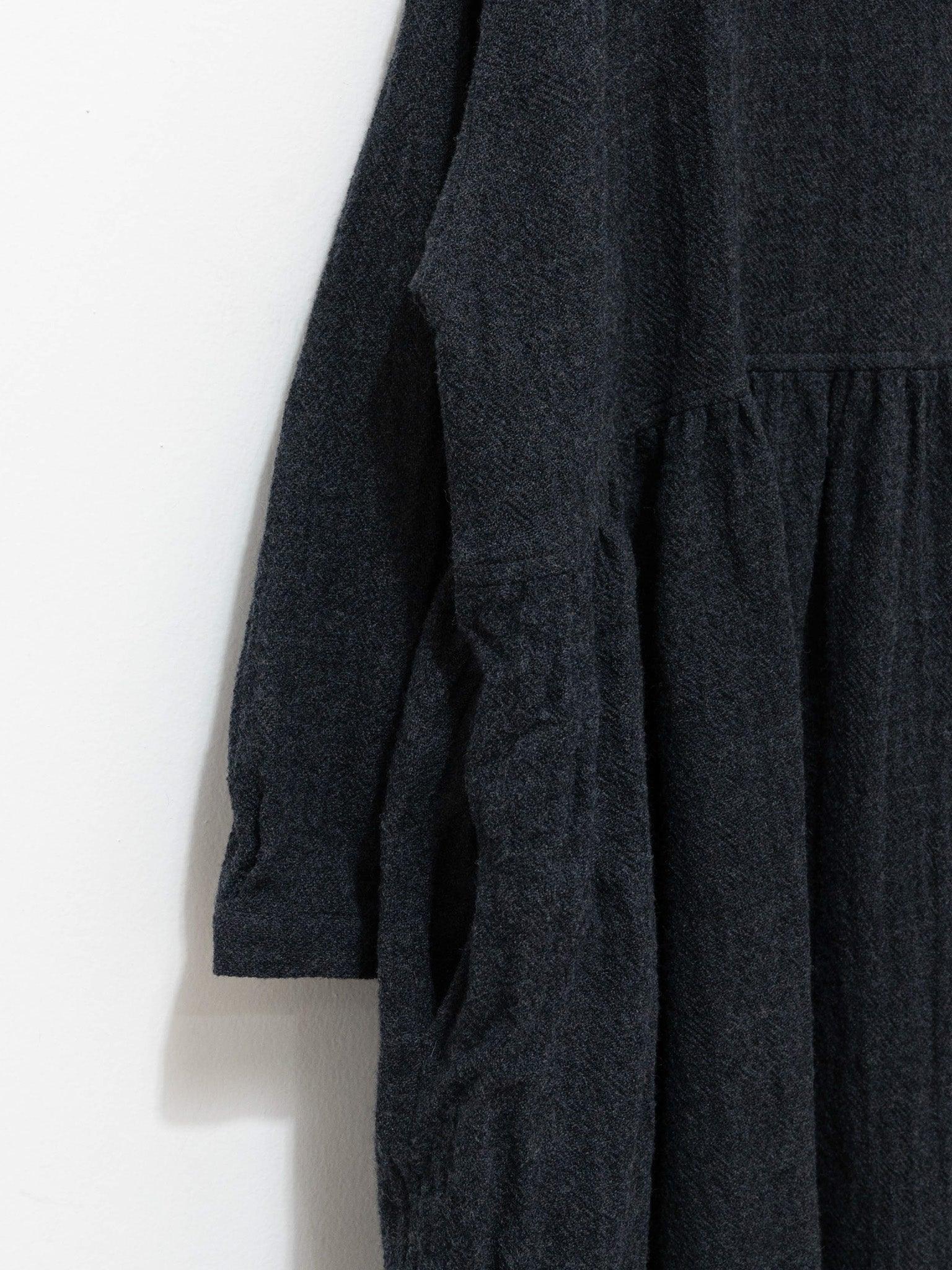 Namu Shop - Ichi Antiquites Wool Shirt Dress - Charcoal