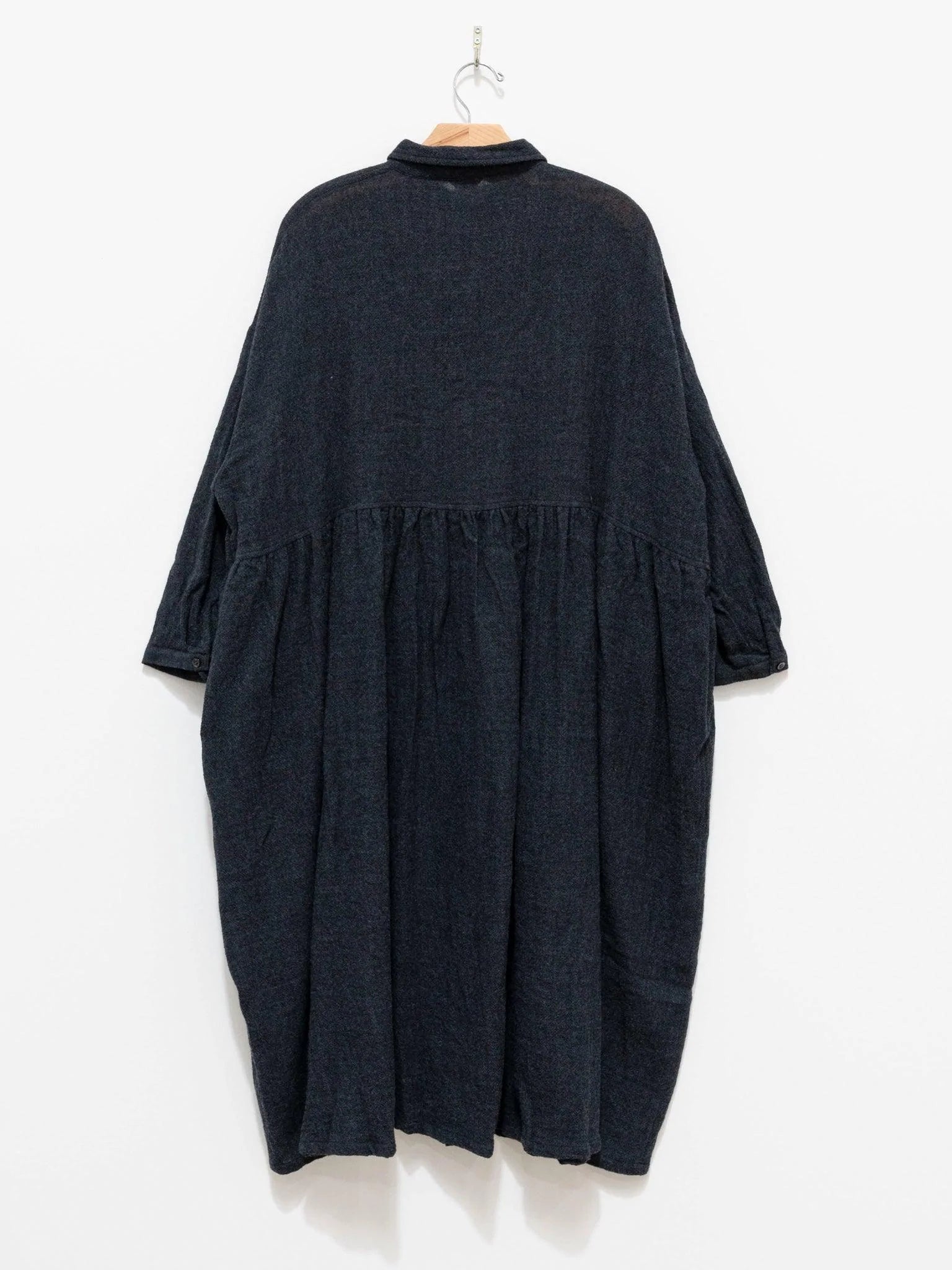 Namu Shop - Ichi Antiquites Wool Shirt Dress - Charcoal