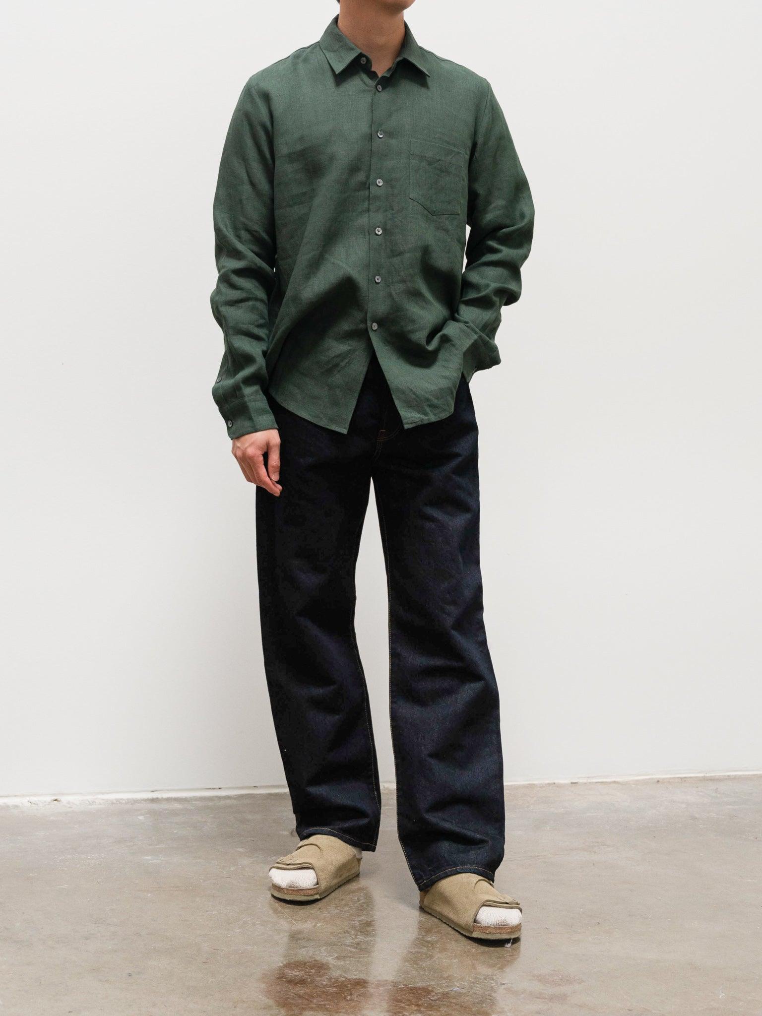 Namu Shop - Jan Machenhauer Chris Shirt - Forest Linen
