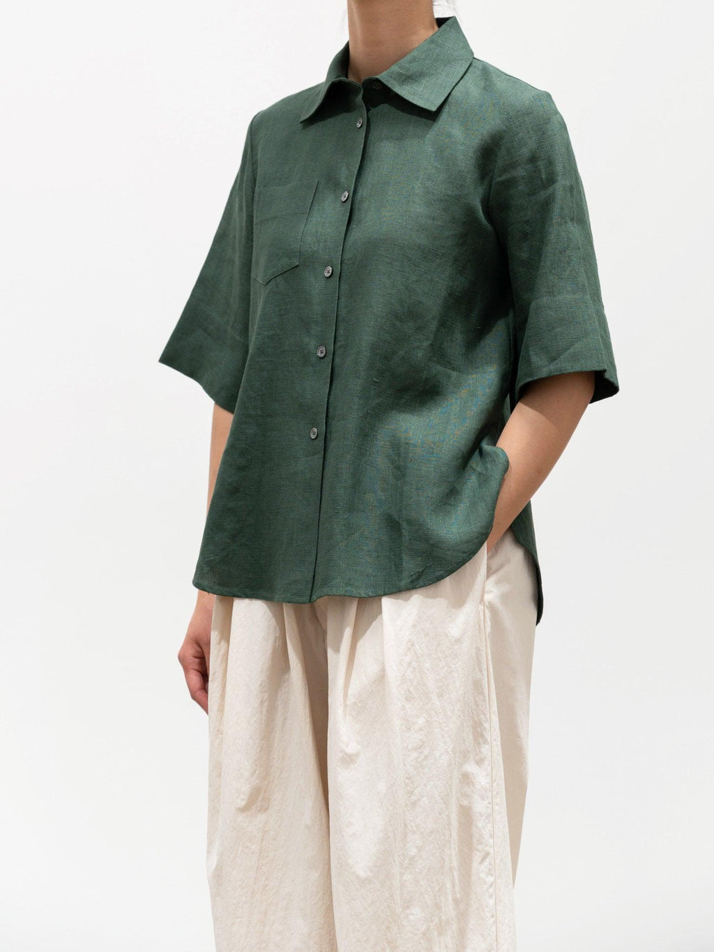 Namu Shop - Jan Machenhauer Clara Shirt - Forest Linen
