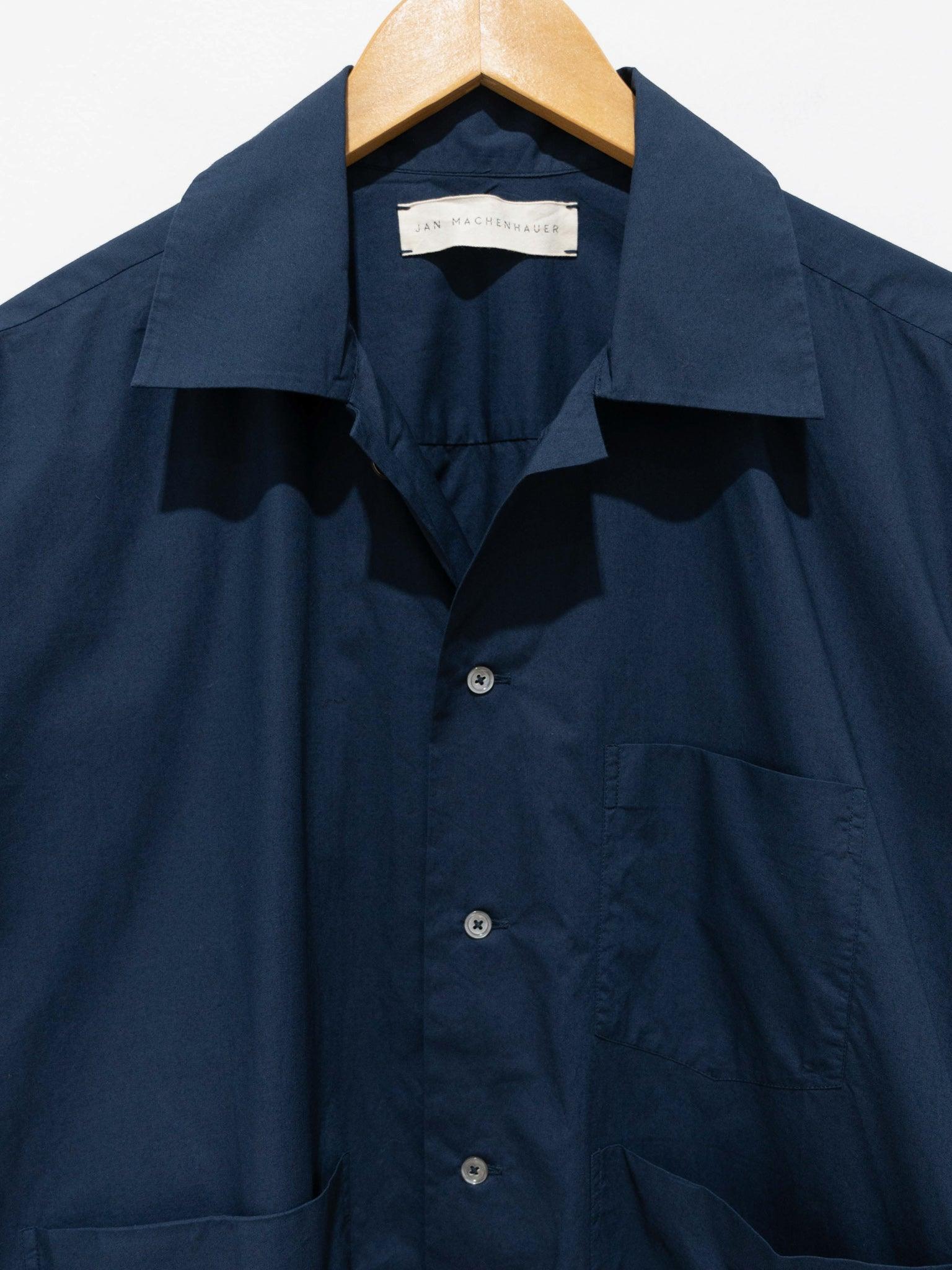 Namu Shop - Jan Machenhauer Frank Shirt - Indigo Cotton Poplin