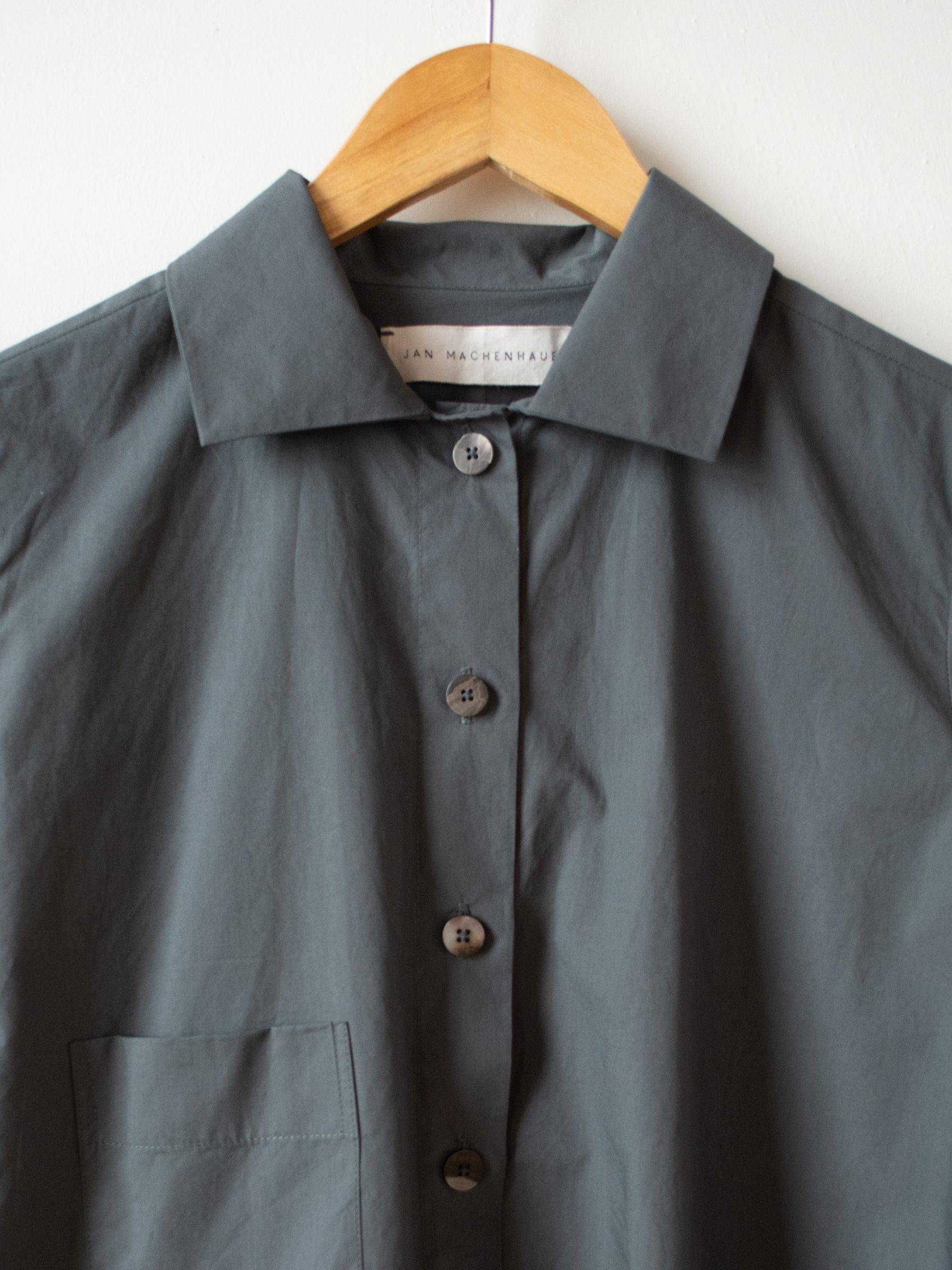 Namu Shop - Jan Machenhauer Kiki Shirt - Green Slate Cotton Poplin