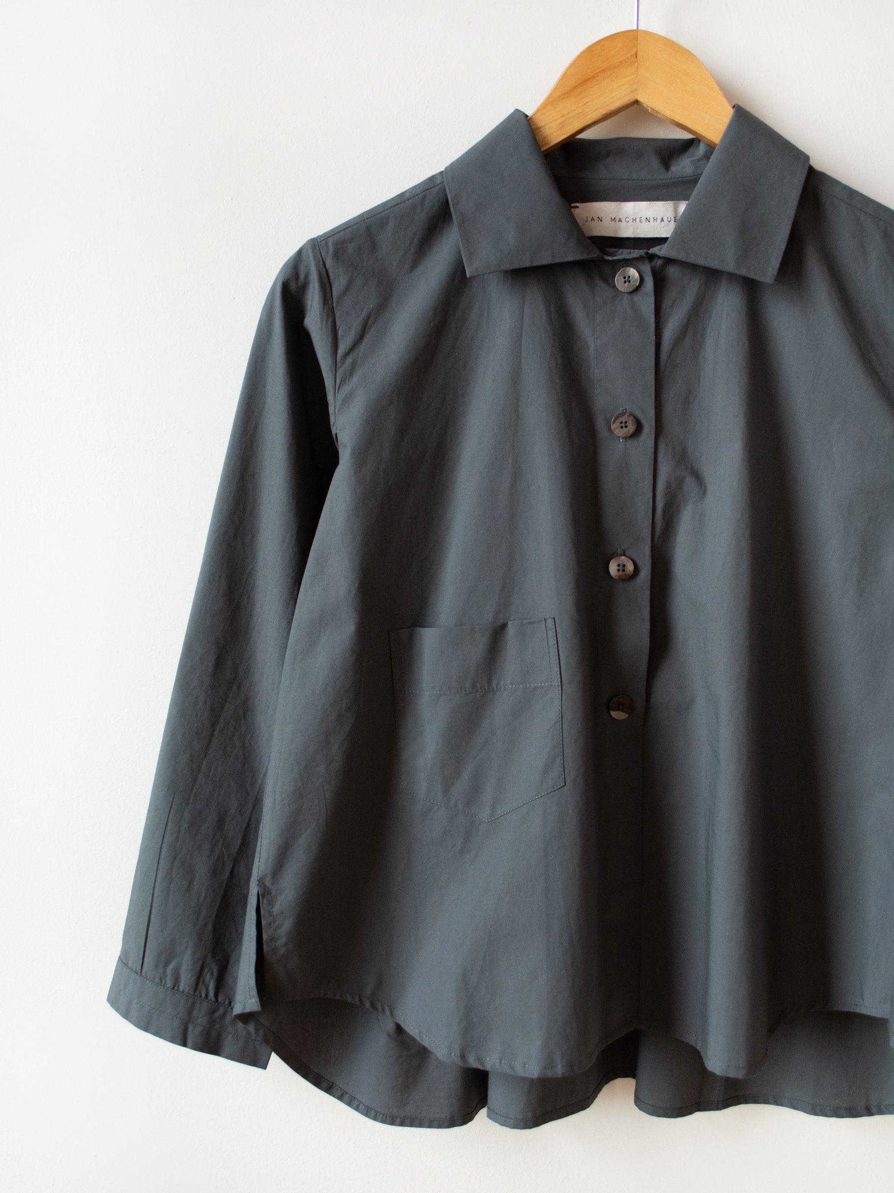 Namu Shop - Jan Machenhauer Kiki Shirt - Green Slate Cotton Poplin