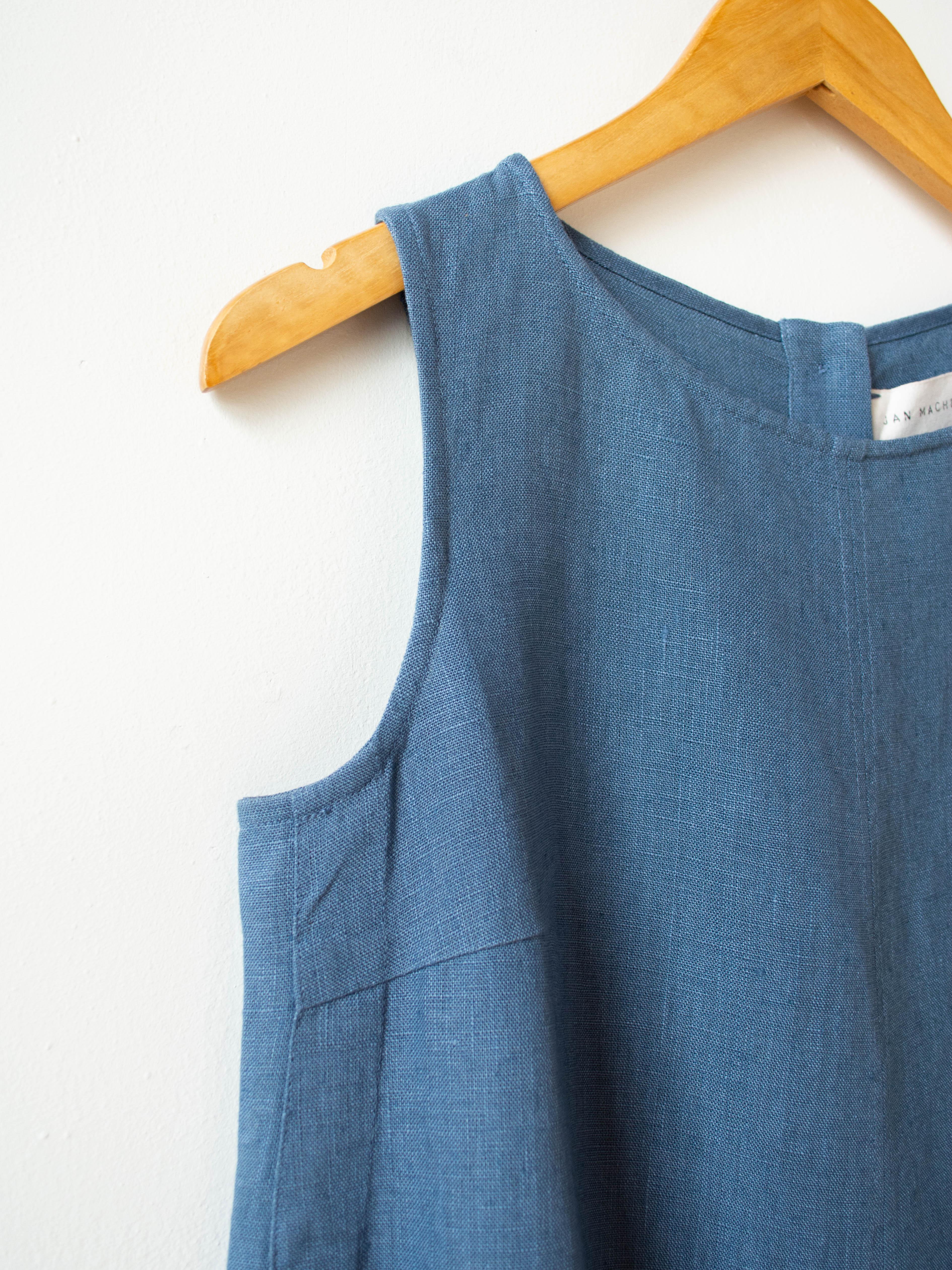 Namu Shop - Jan Machenhauer Louise Top - Horizon Blue Linen