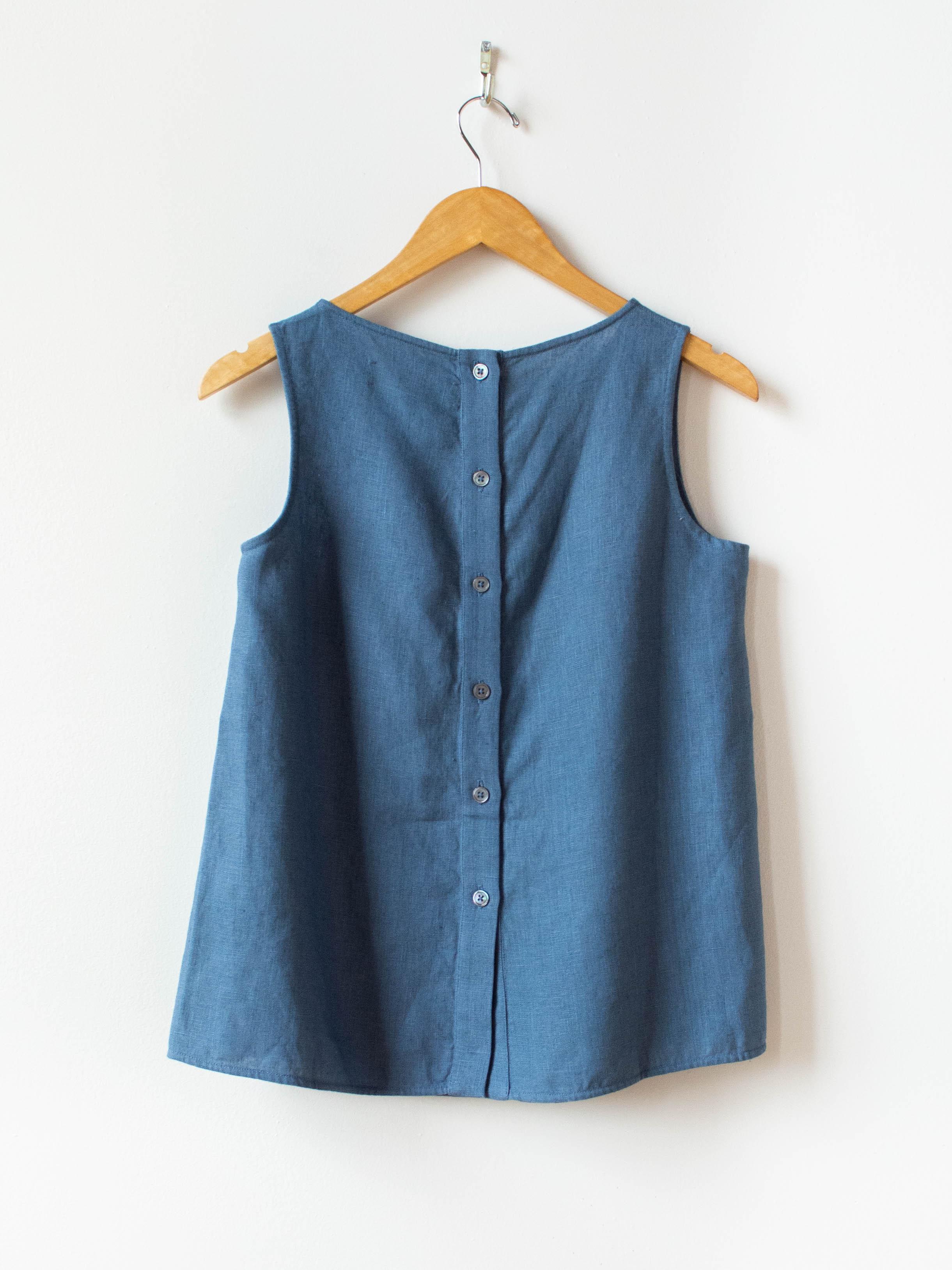 Namu Shop - Jan Machenhauer Louise Top - Horizon Blue Linen
