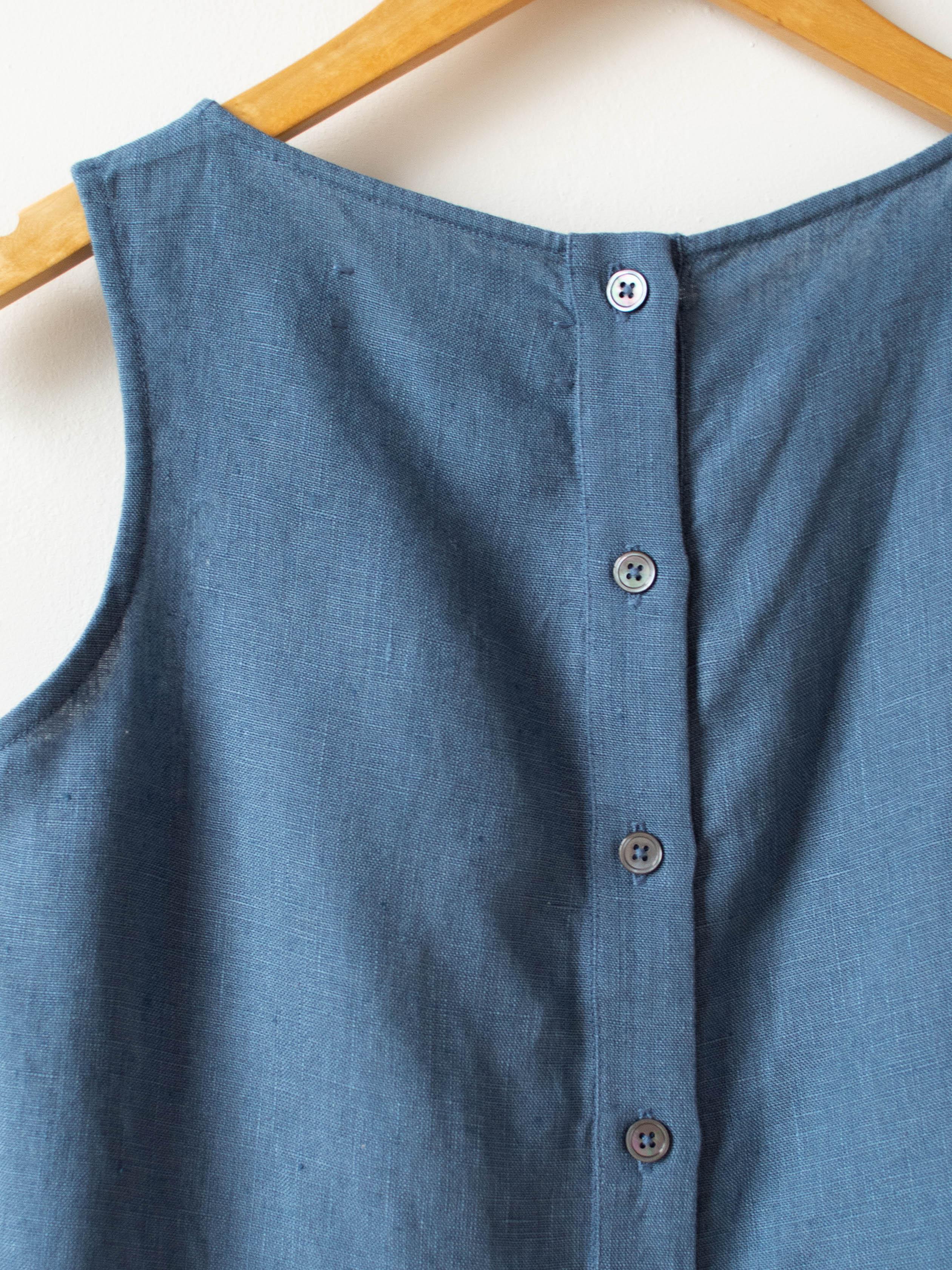 Namu Shop - Jan Machenhauer Louise Top - Horizon Blue Linen