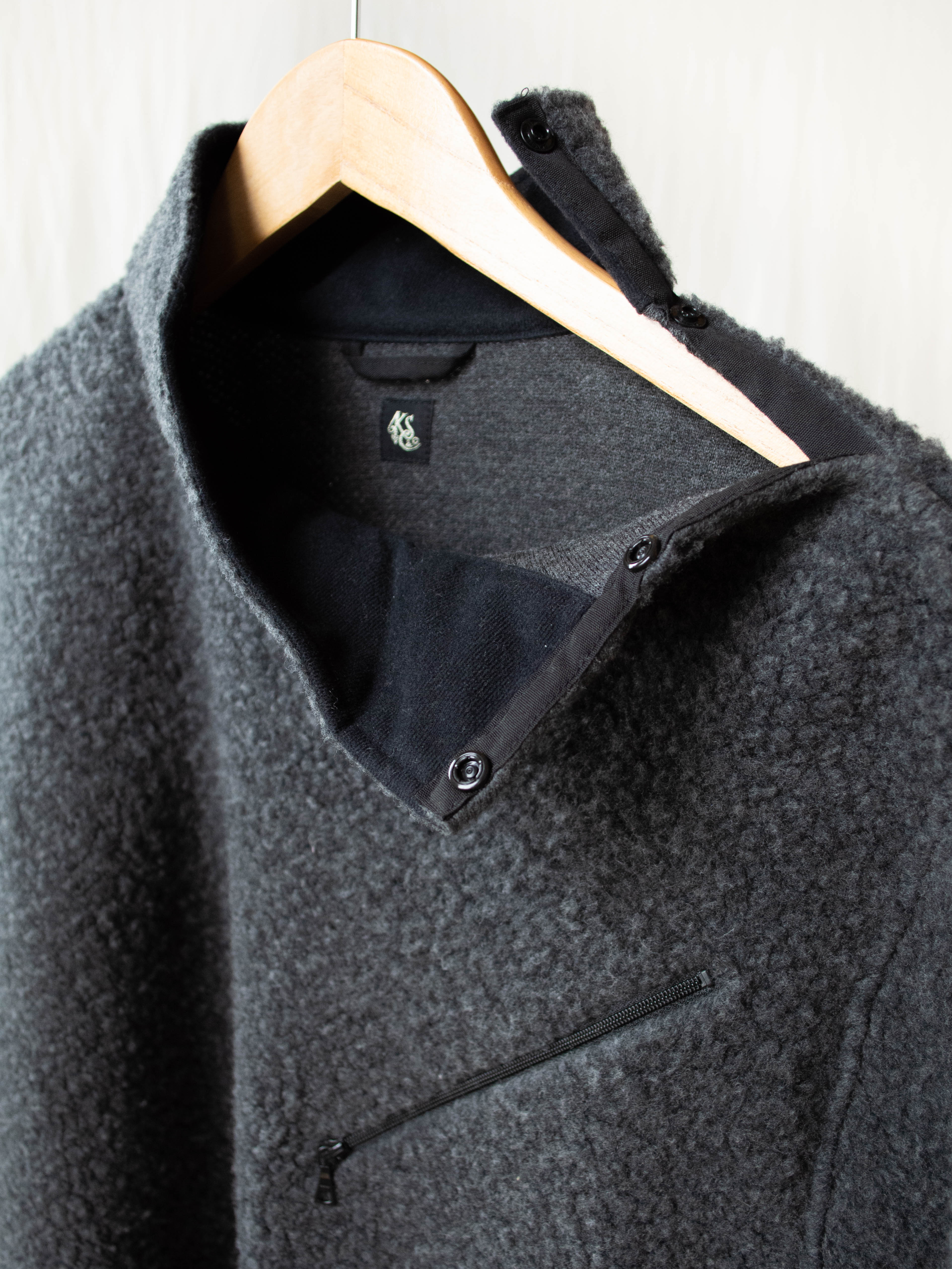 Namu Shop - Kaptain Sunshine Cashmere Fleece Pullover - Charcoal