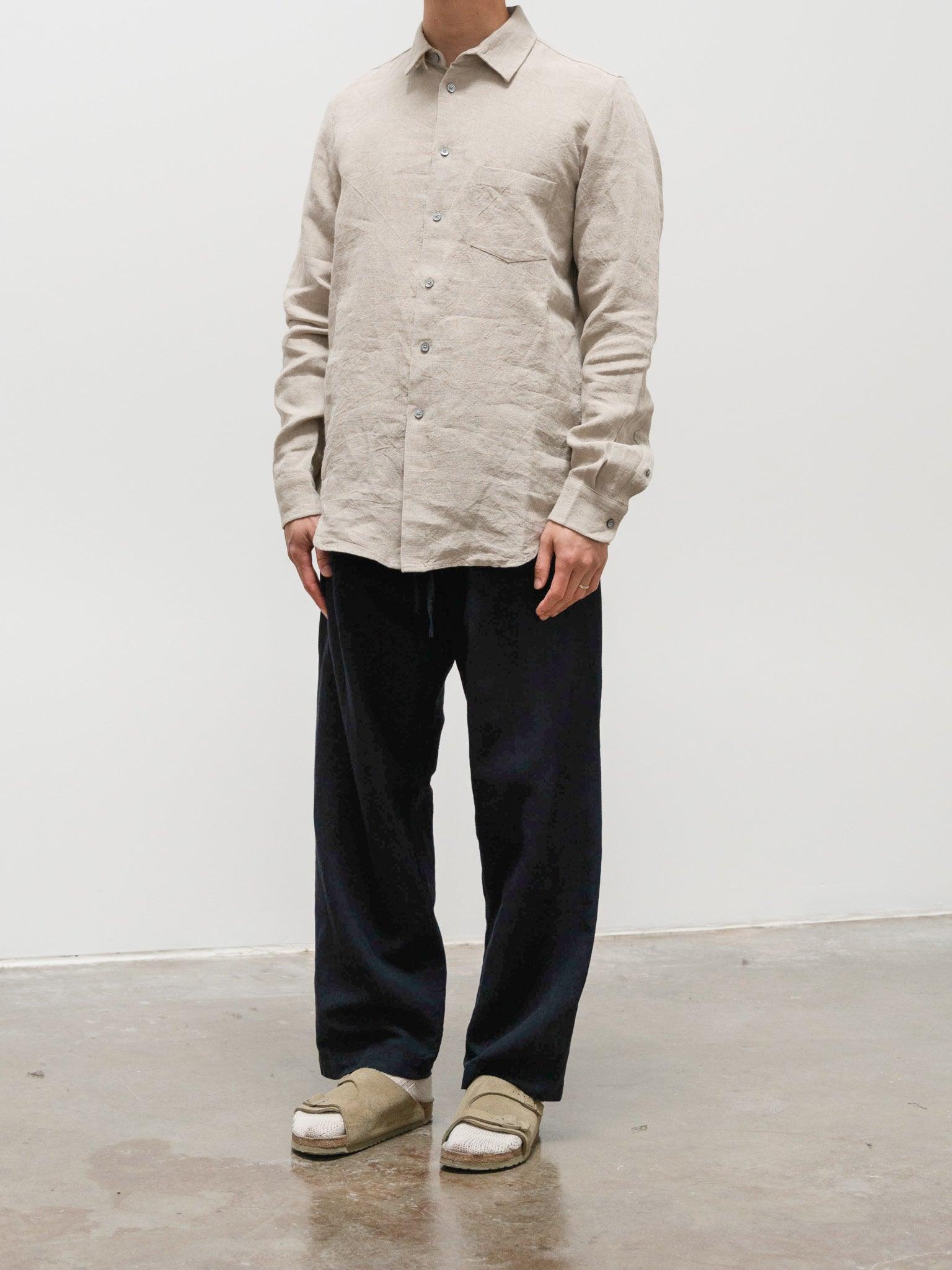 Namu Shop - Kaptain Sunshine Co/Li/Silk Safari Mesh Easy Pants - Navy