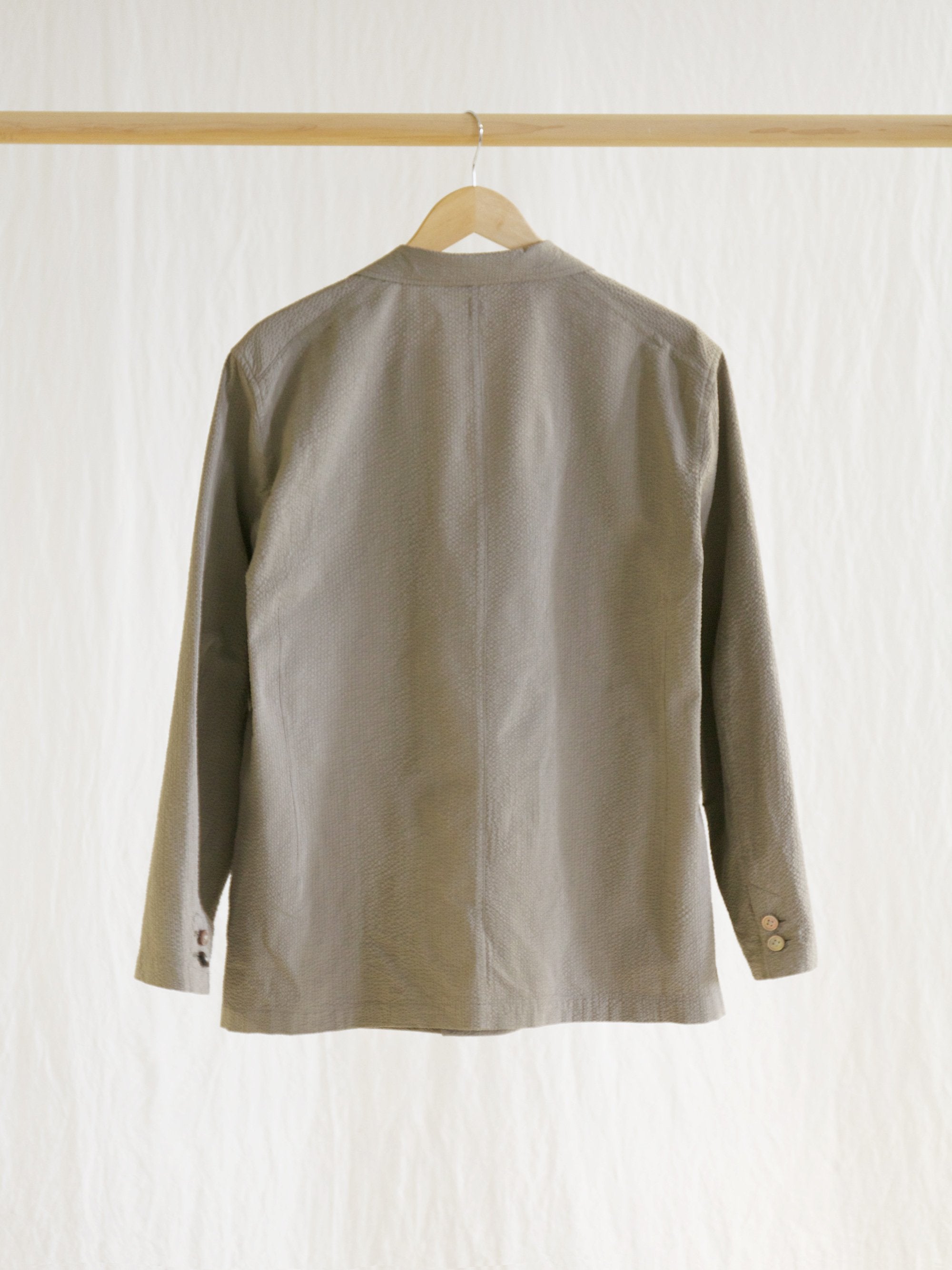 Namu Shop - Kaptain Sunshine Fieldwrap Double-Breasted Jacket - Beige x Gray