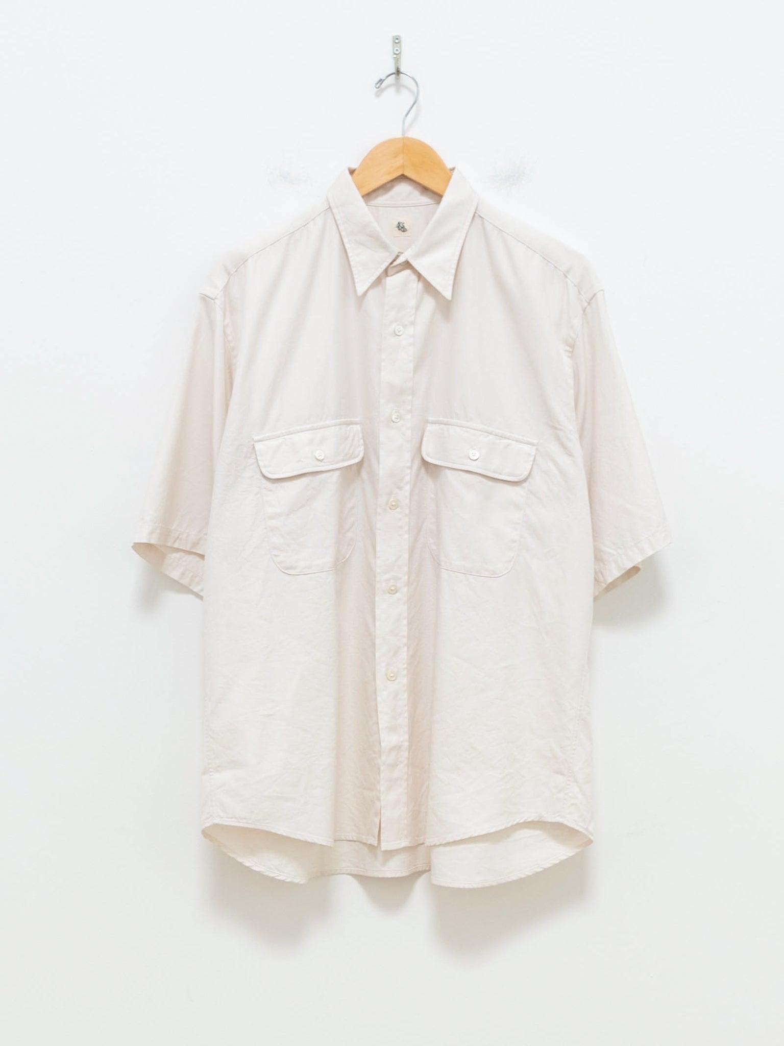 Namu Shop - Kaptain Sunshine Finx Cotton Oxford Chambray SS Work Shirt - Ivory