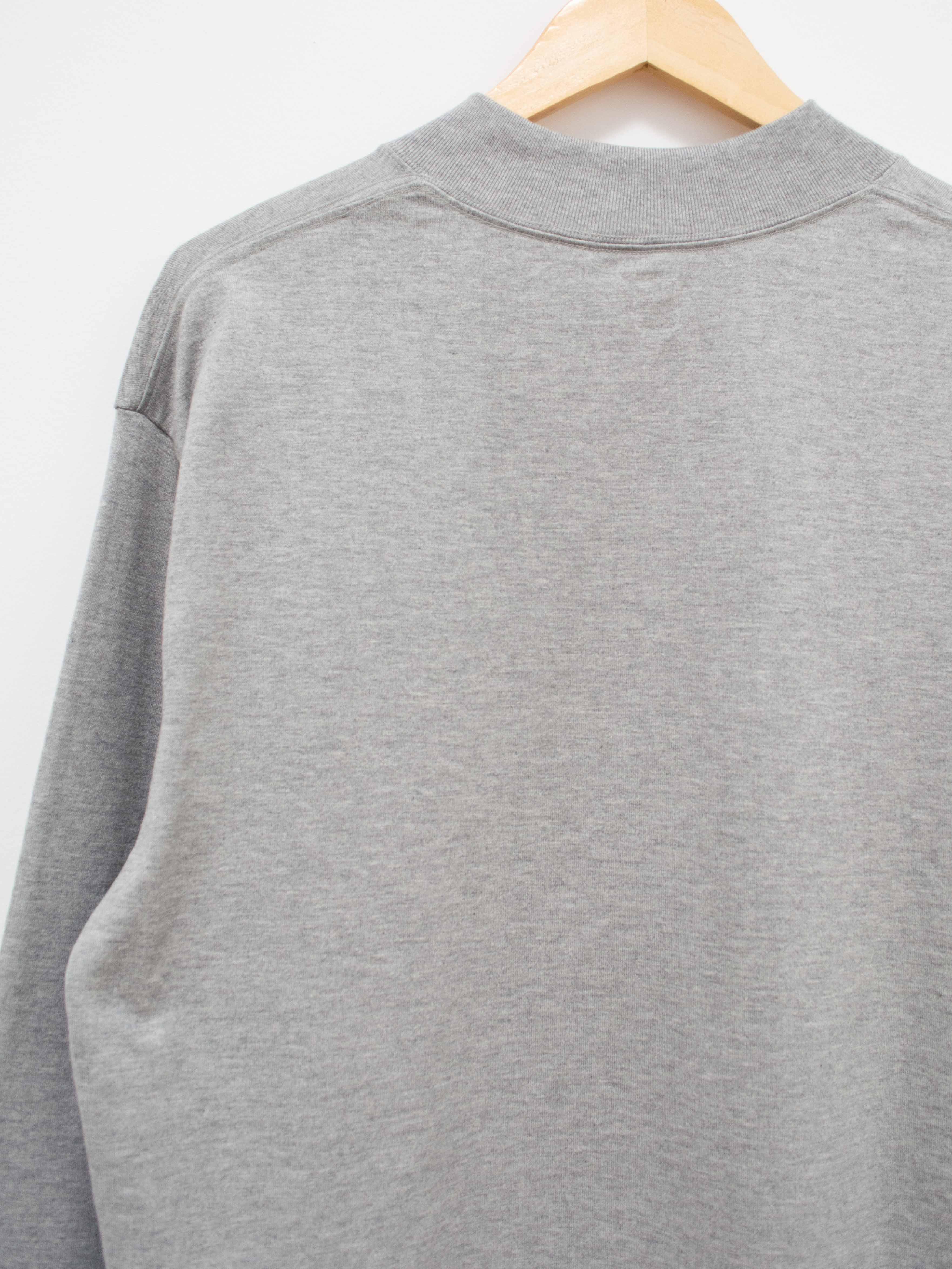 Namu Shop - Kaptain Sunshine Heavy Suvin Supima Mockneck Tee - Feather Gray