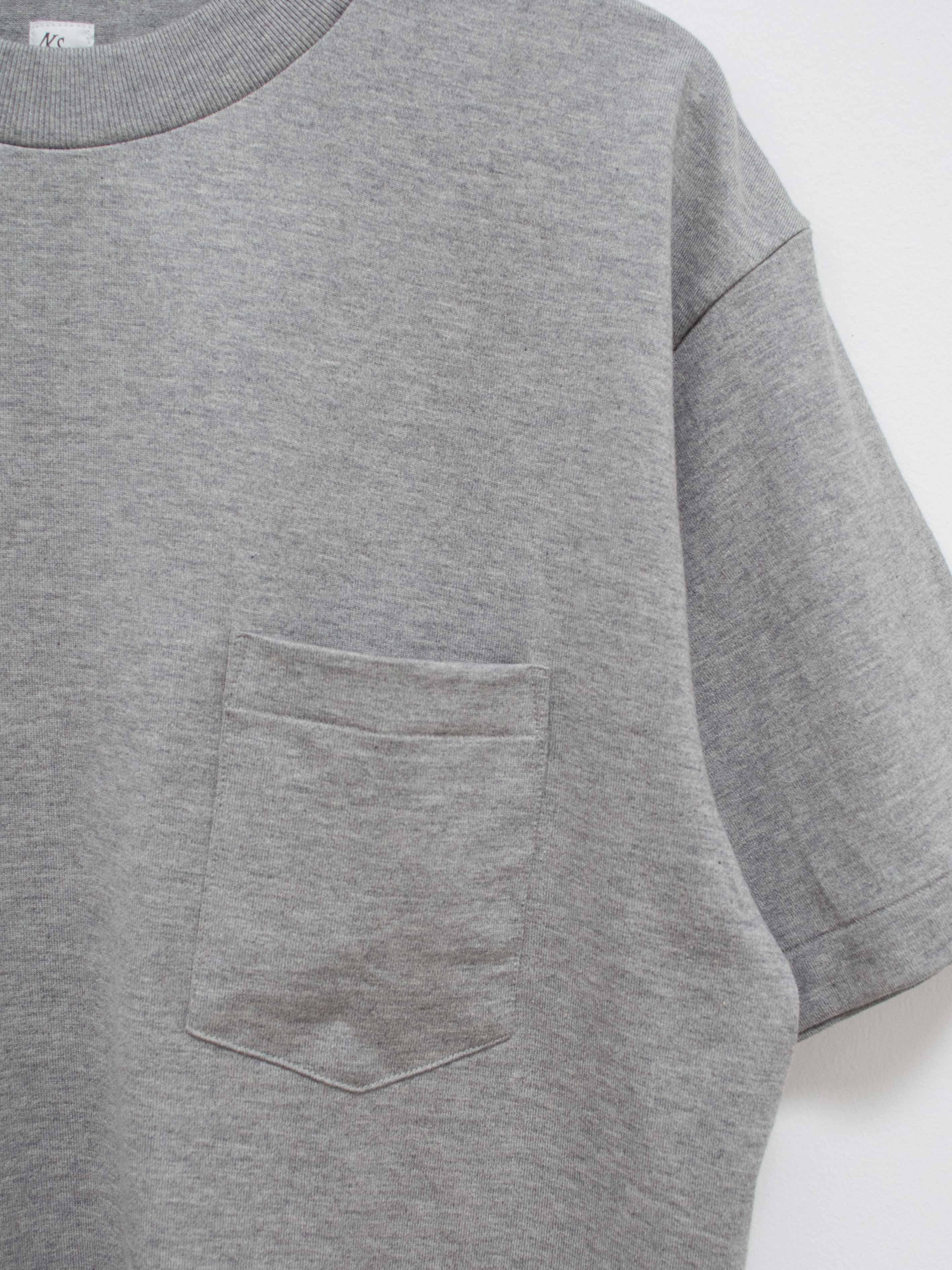 Namu Shop - Kaptain Sunshine Heavy Suvin Supima Tube Pocket Tee - Feather Gray