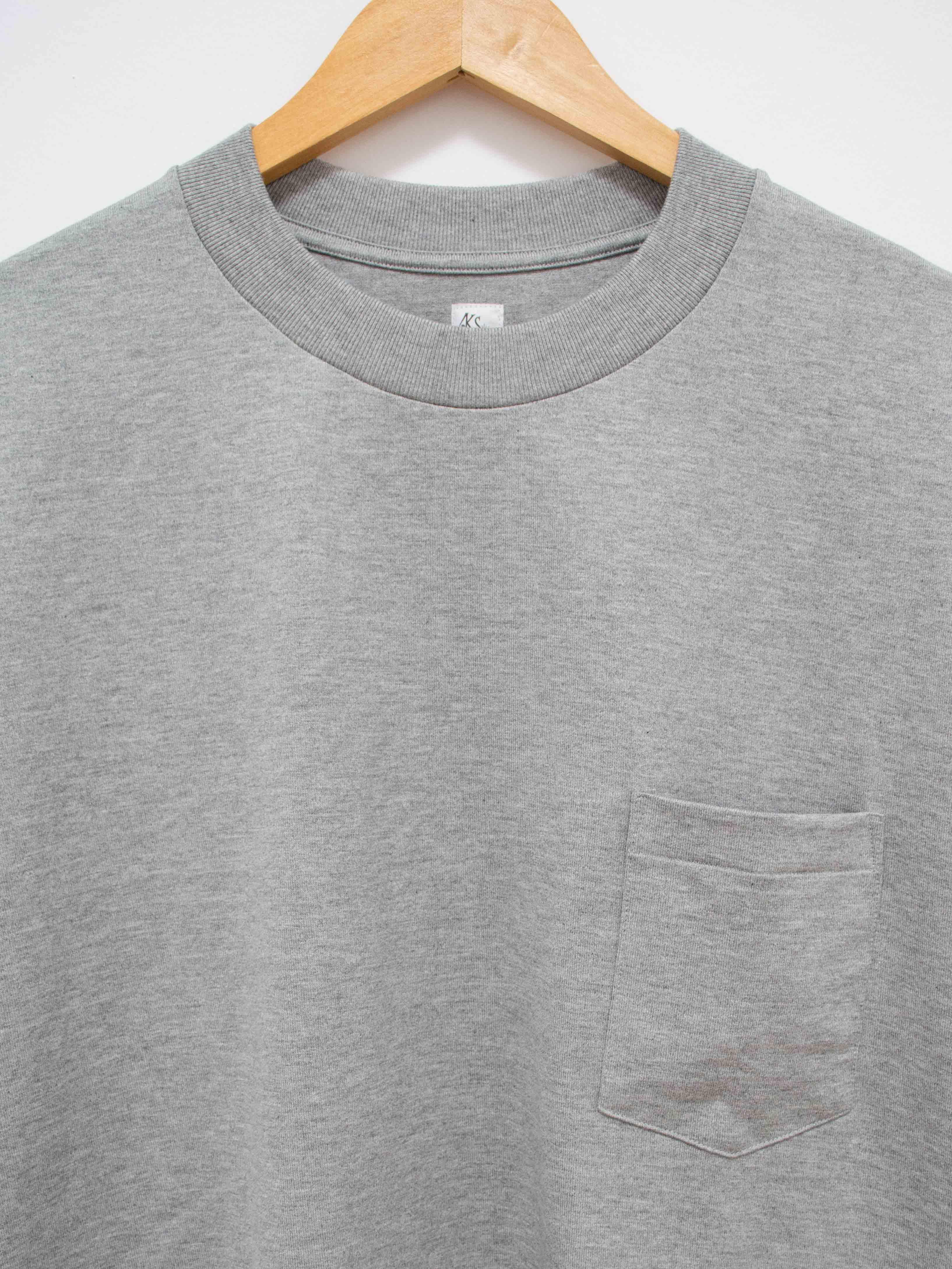 Namu Shop - Kaptain Sunshine Heavy Suvin Supima Tube Pocket Tee - Feather Gray