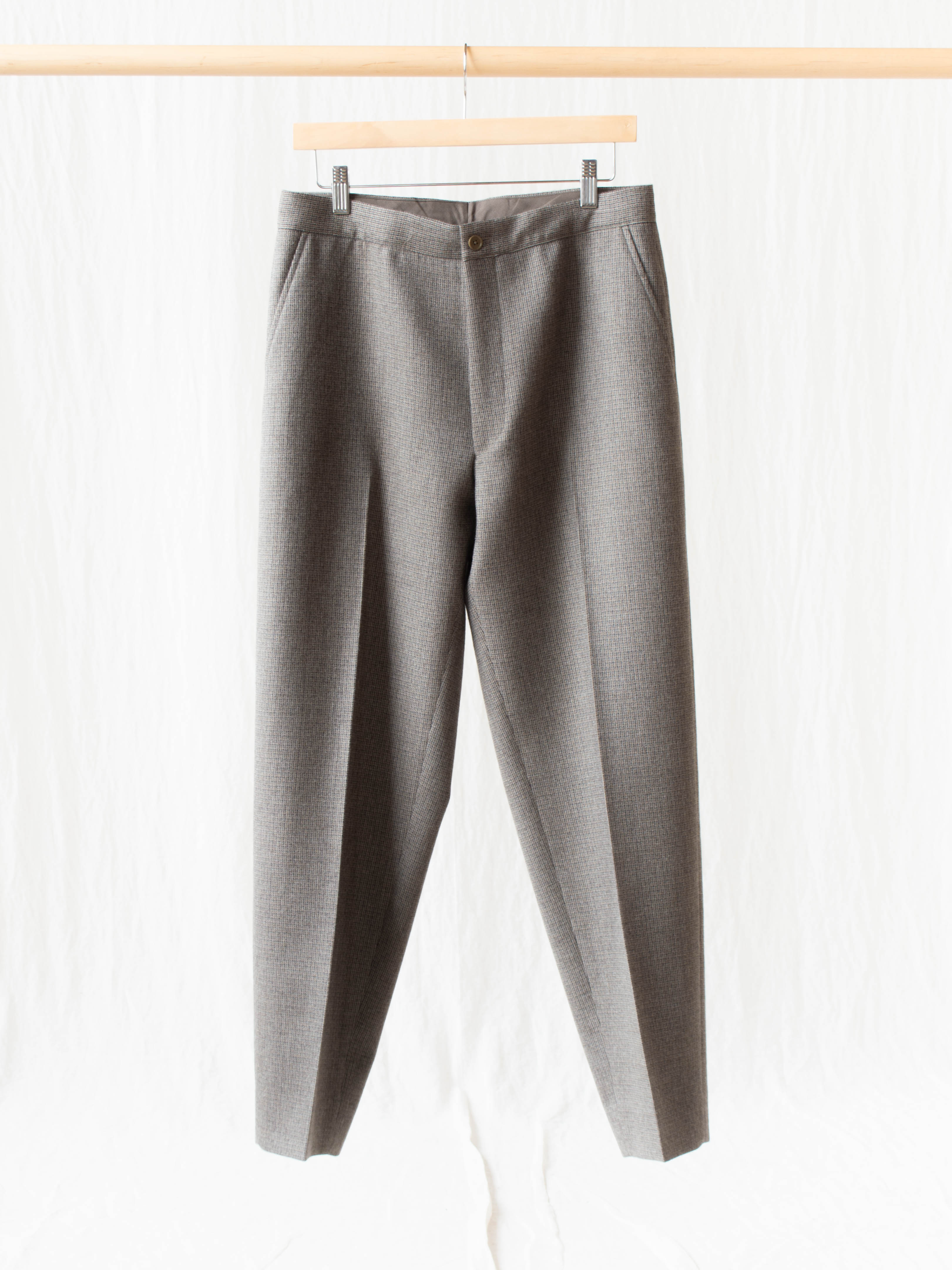 Namu Shop - Kaptain Sunshine High Waisted Easy Trousers - Pin Plaid