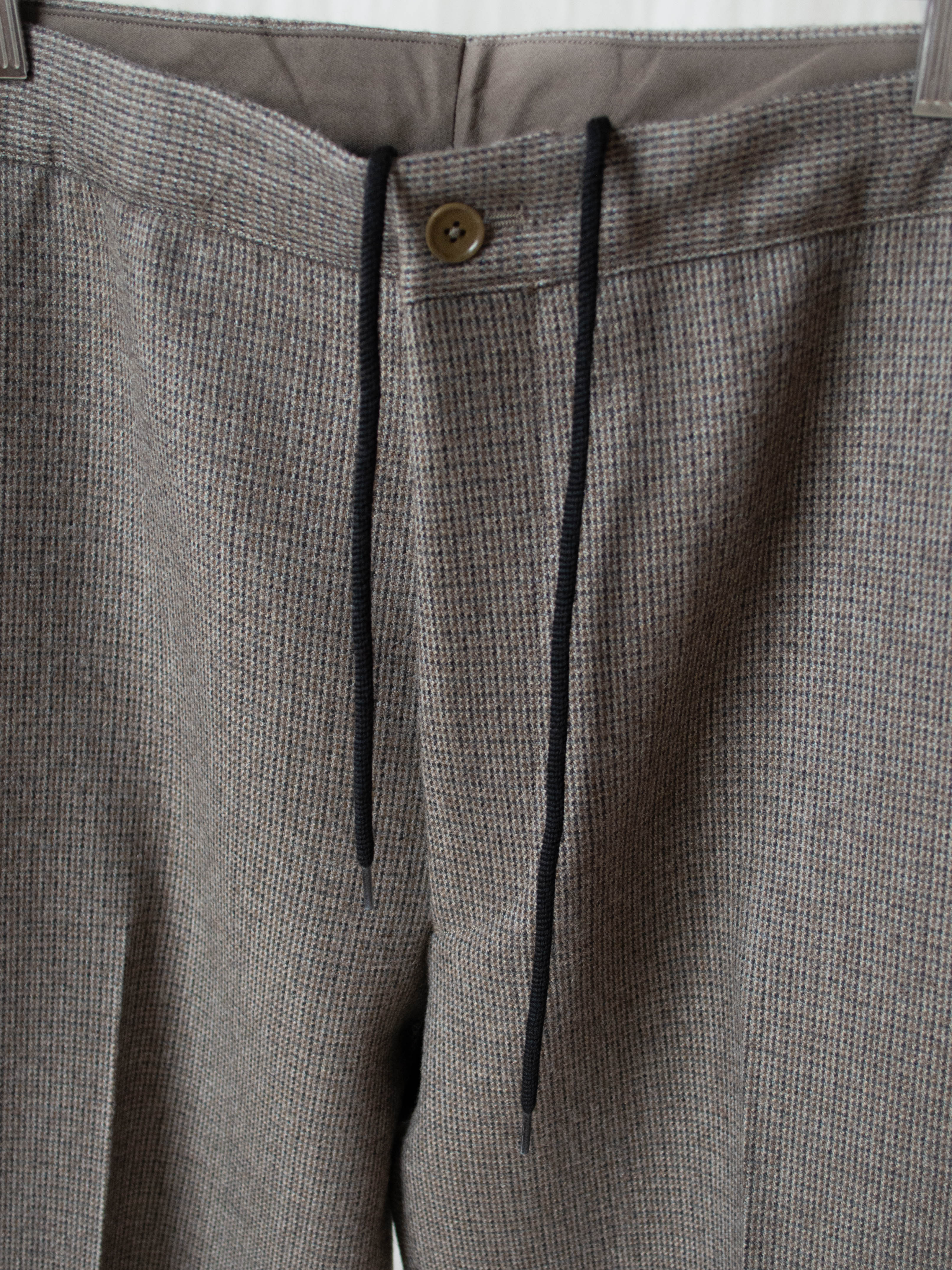 Namu Shop - Kaptain Sunshine High Waisted Easy Trousers - Pin Plaid