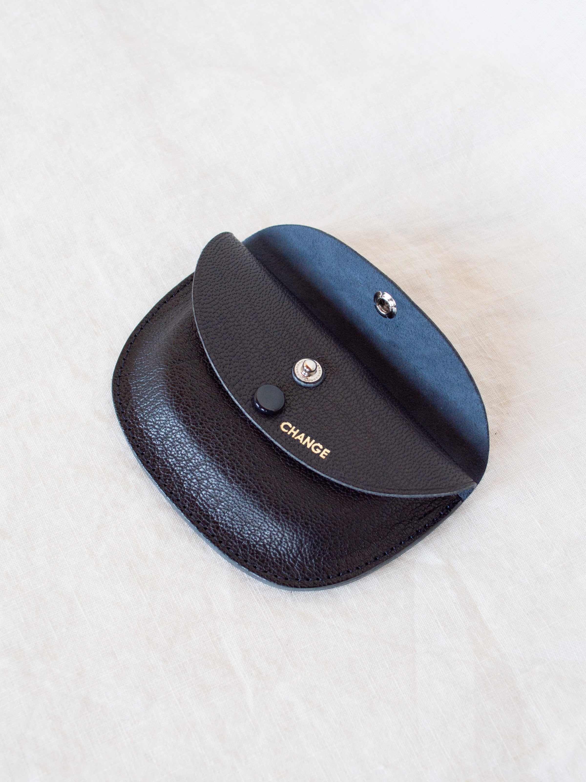 Namu Shop - Kaptain Sunshine Leather Round Wallet - Black