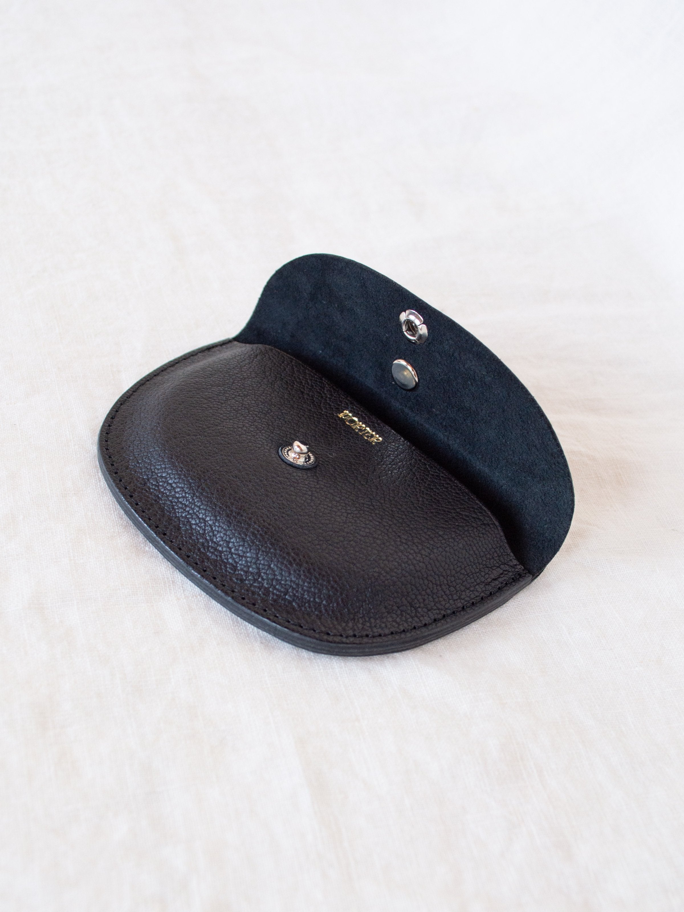 Namu Shop - Kaptain Sunshine Leather Round Wallet - Black