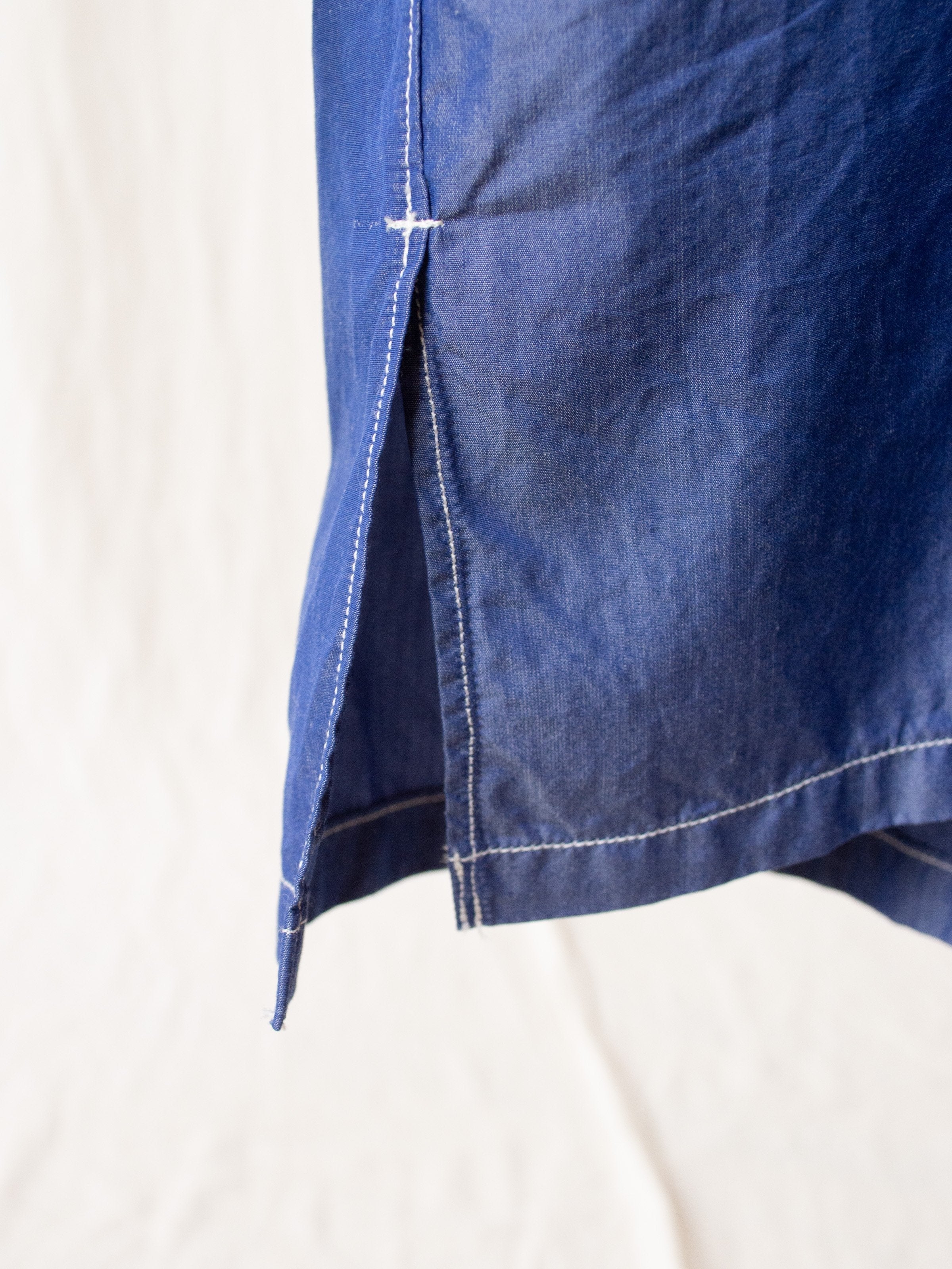 Namu Shop - Kaptain Sunshine Regular Collar Shirt - Blue Chambray