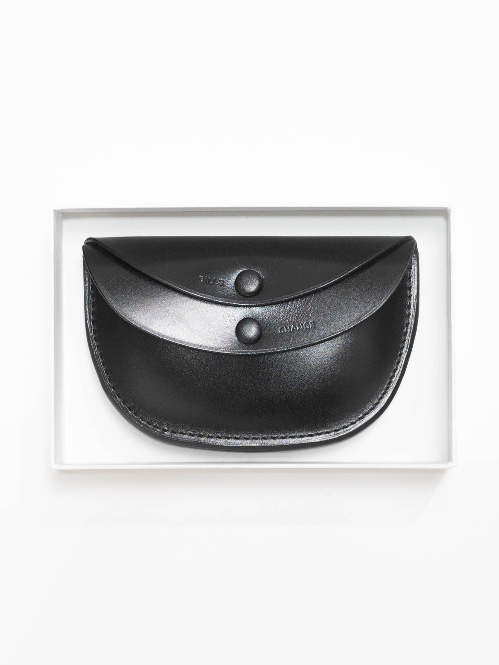 Namu Shop - Kaptain Sunshine Round Leather Wallet - Black