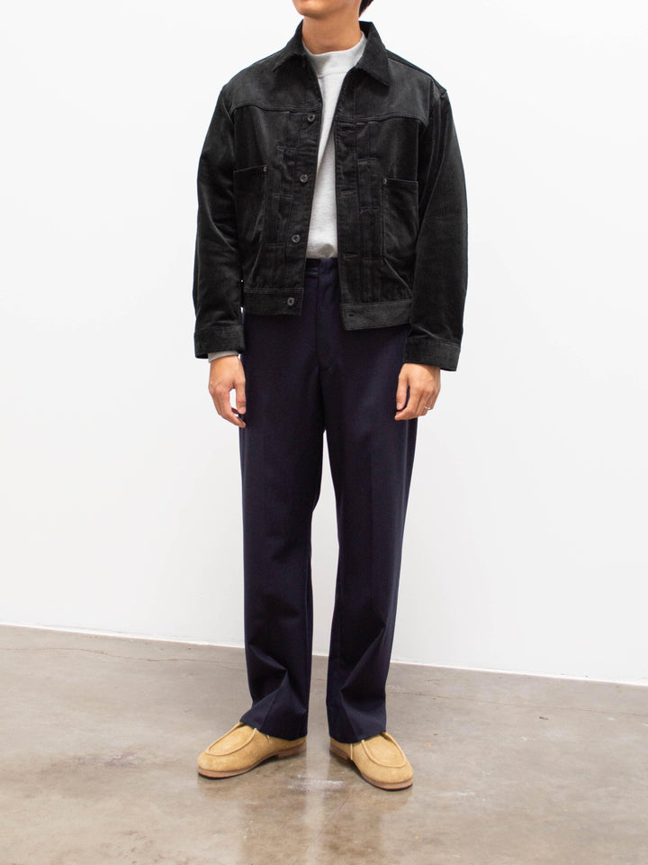 Namu Shop - Kaptain Sunshine Scottish Side Seamless Trouser - Navy