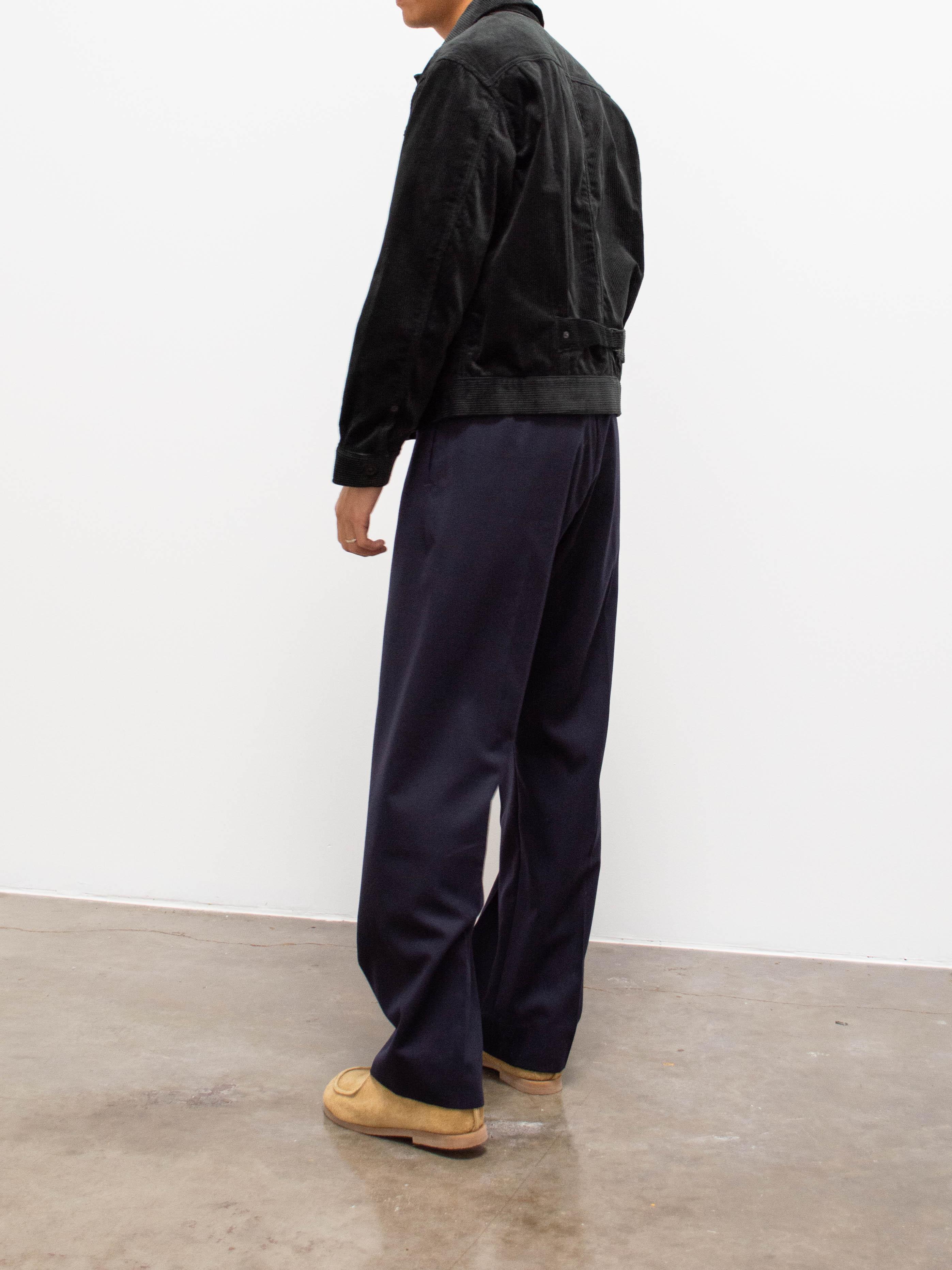 Namu Shop - Kaptain Sunshine Scottish Side Seamless Trouser - Navy