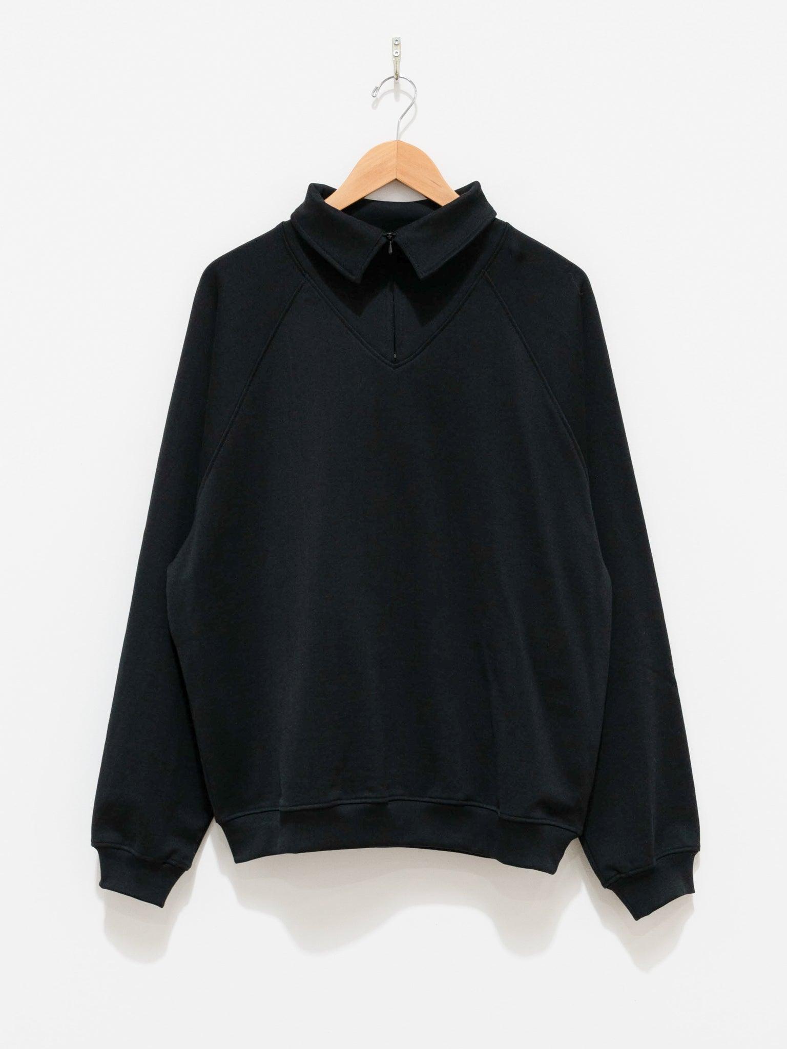 Namu Shop - Kaptain Sunshine Sea Island Cotton Sweat Halfzip Pullover - Black