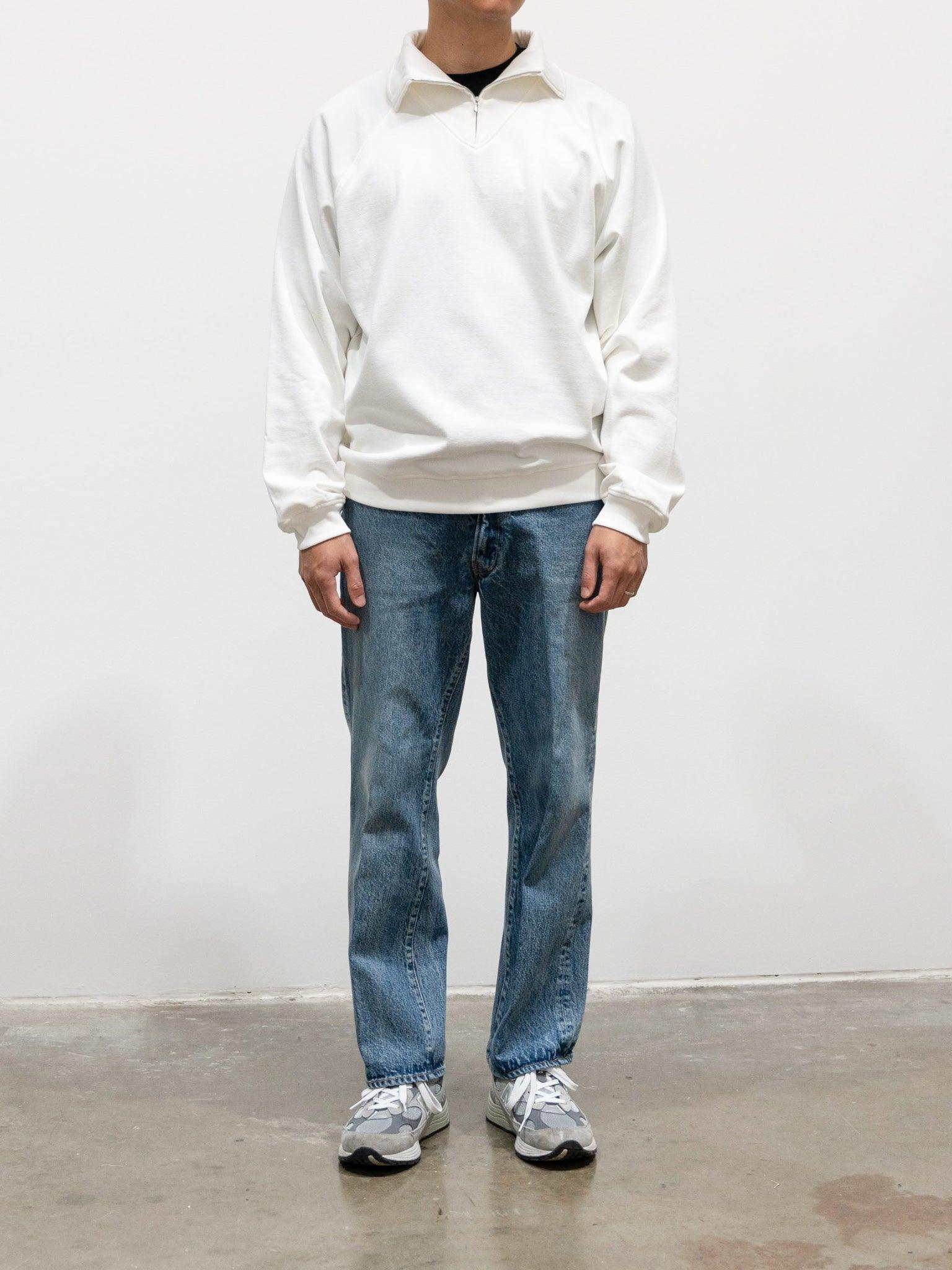 Namu Shop - Kaptain Sunshine Sea Island Cotton Sweat Halfzip Pullover - Black