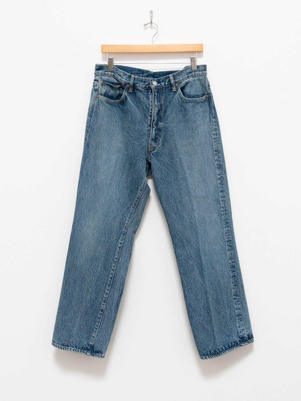 Namu Shop - Kaptain Sunshine Skateshoe Cut Denim Pants - Indigo Vintage Wash