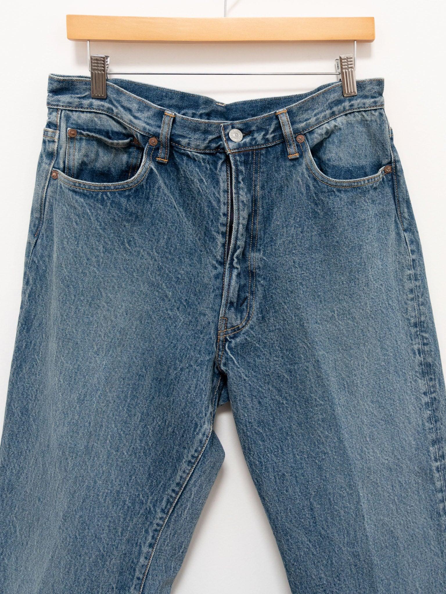 Namu Shop - Kaptain Sunshine Skateshoe Cut Denim Pants - Indigo Vintage Wash